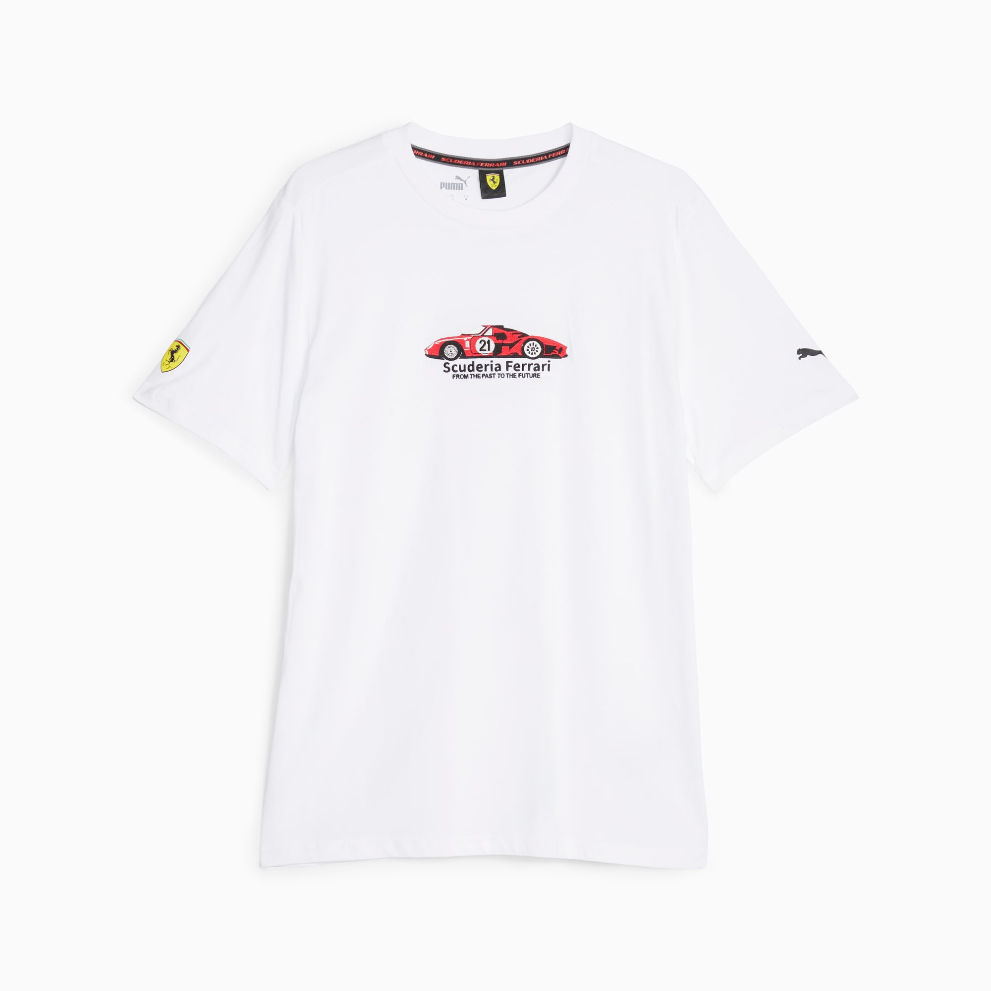Puma ferrari white best sale t shirt