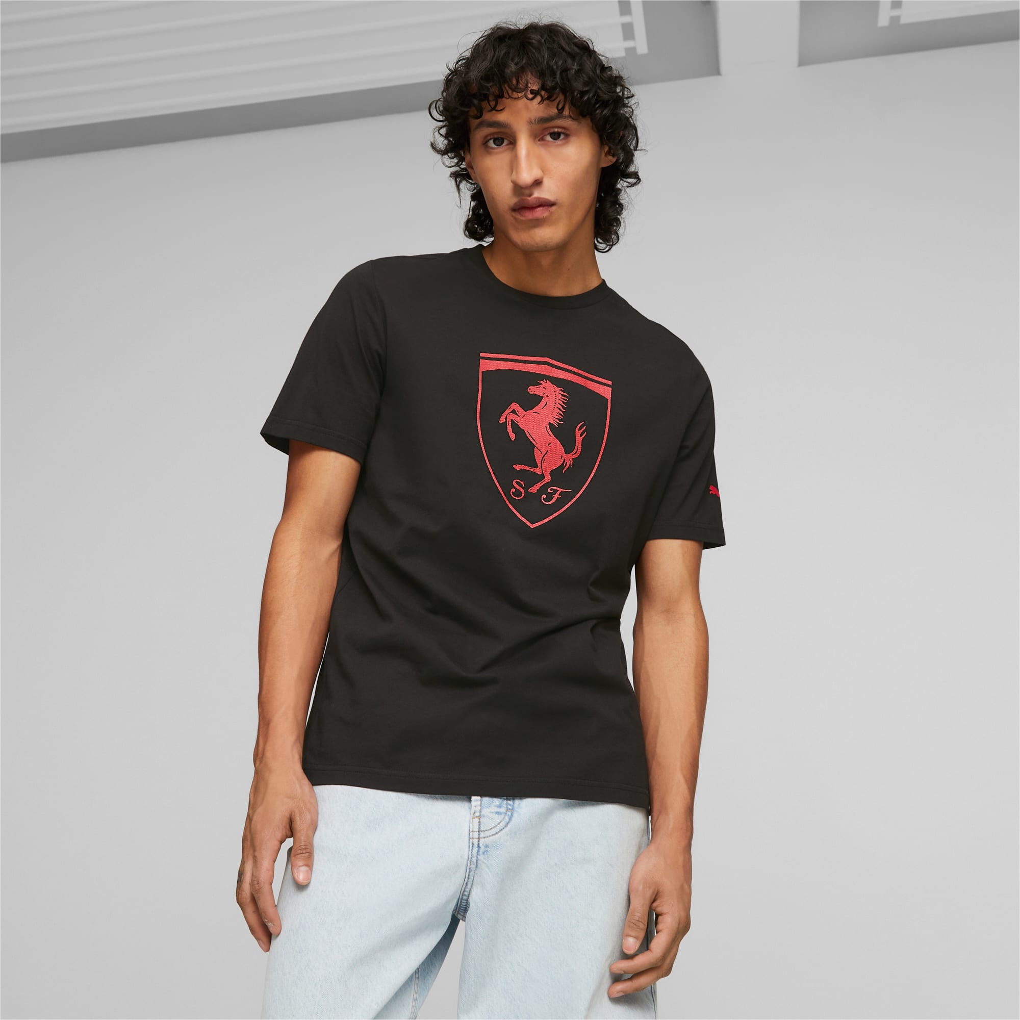 T-shirt avec grand écusson Scuderia Ferrari Race Homme