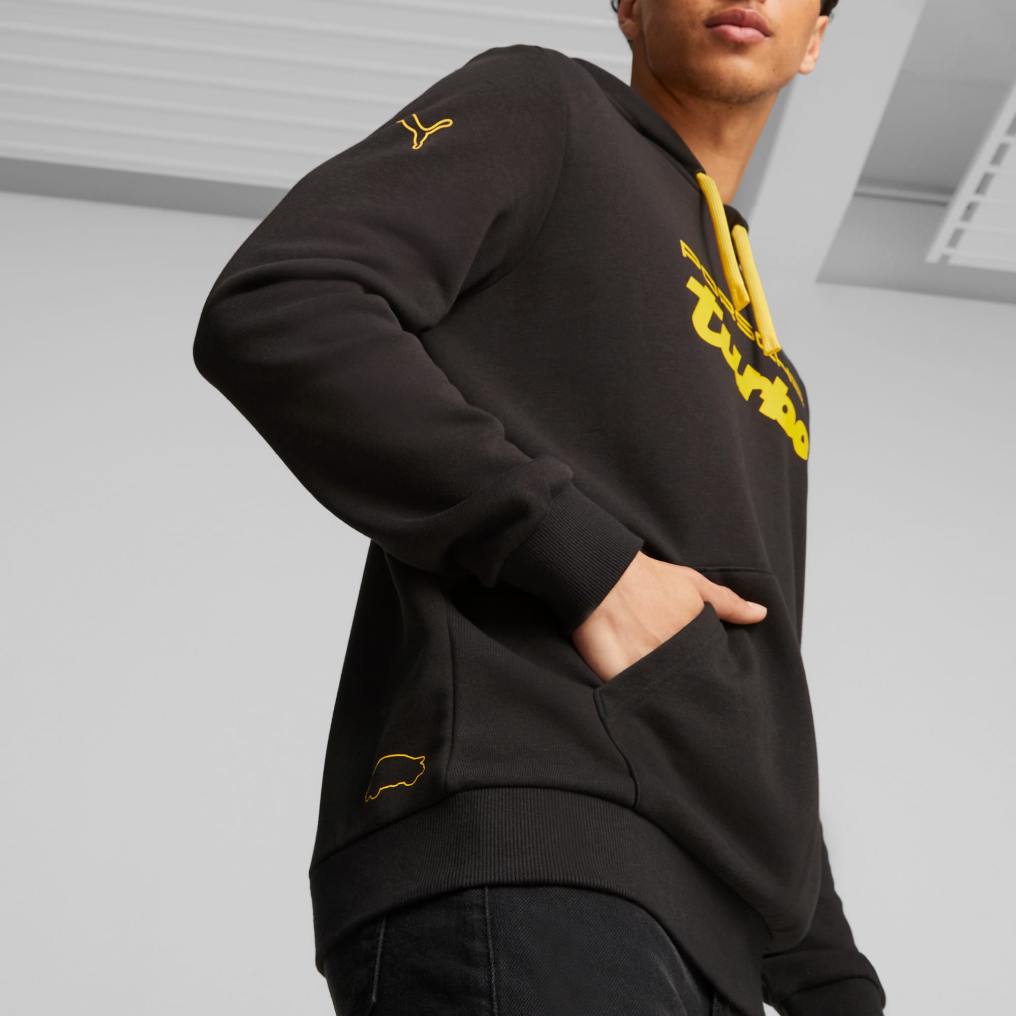 Black and gold puma hoodie top