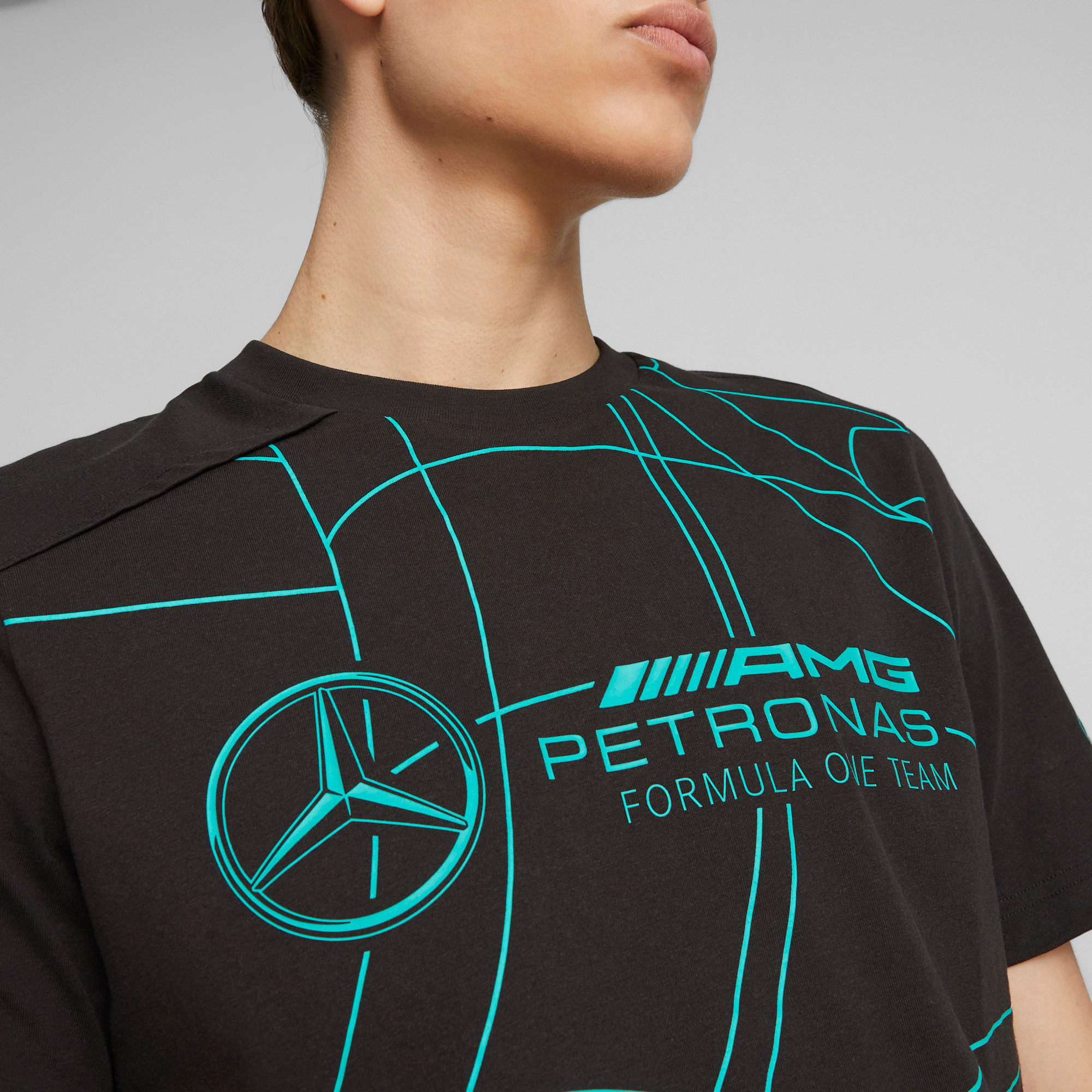 T-shirt imprimé amg petronas formule 1 beige homme - Puma