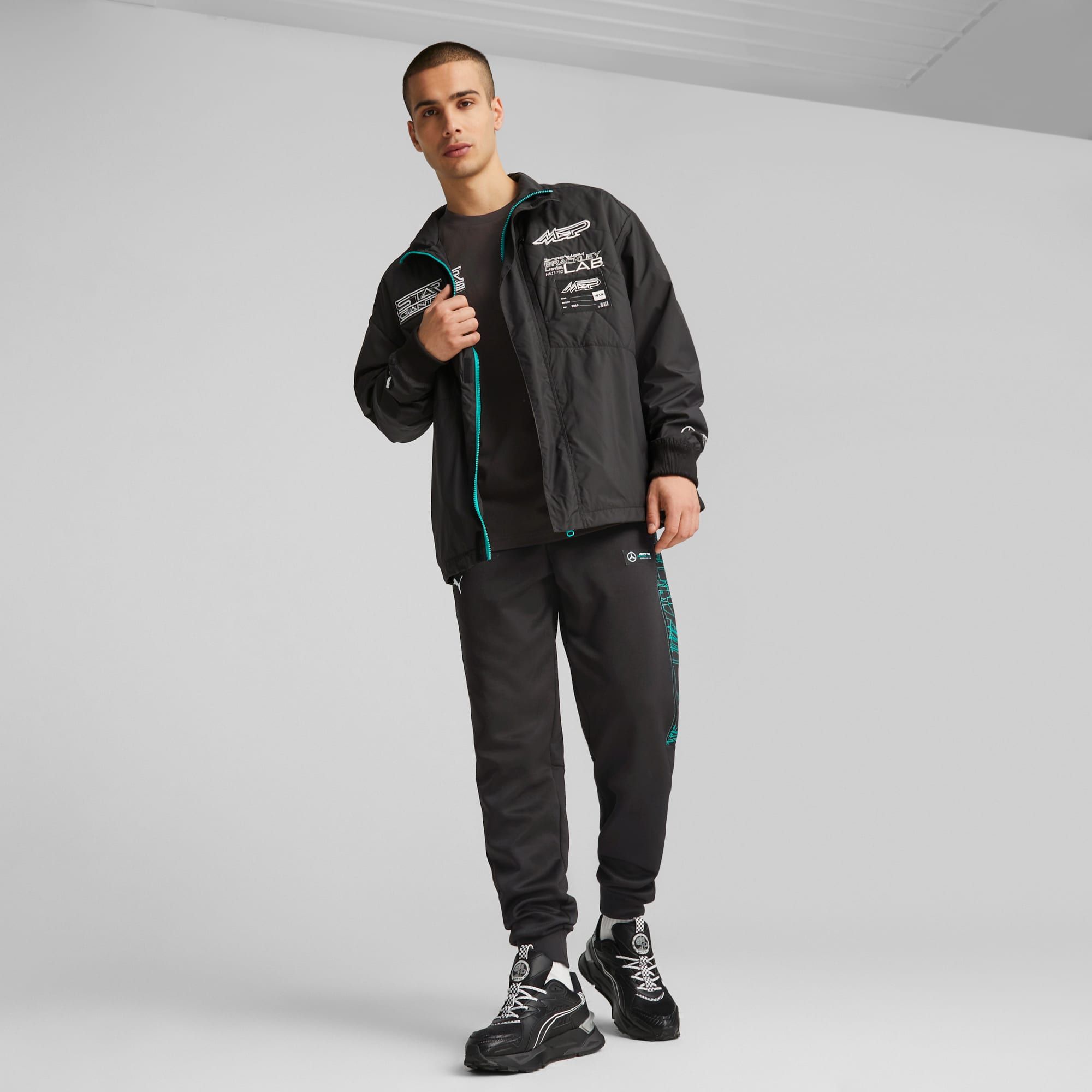 New Men Mercedes AMG Bomber Jacket Motor Sport Clothing