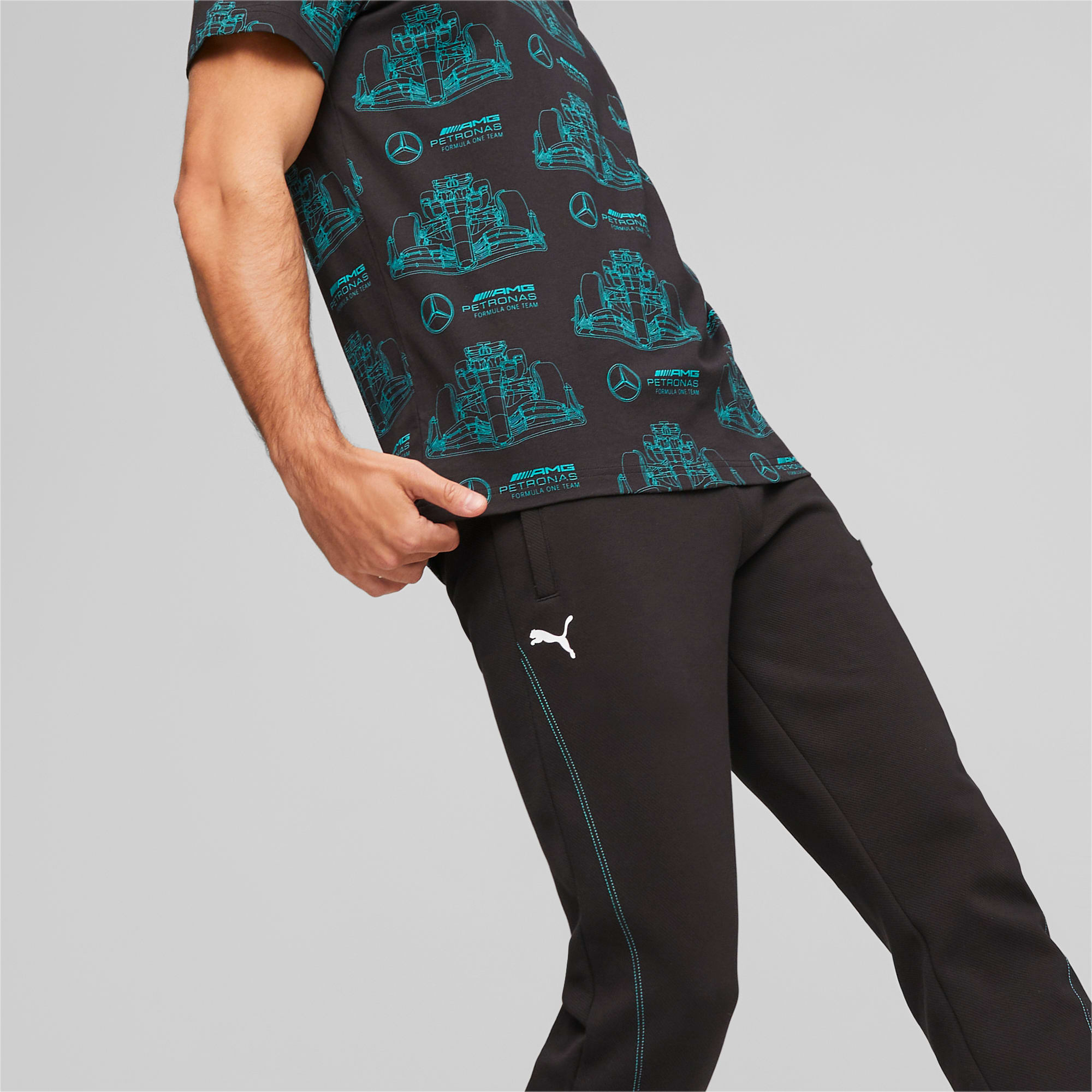 Mercedes AMG PETRONAS Men s Motorsport Sweatpants PUMA Black