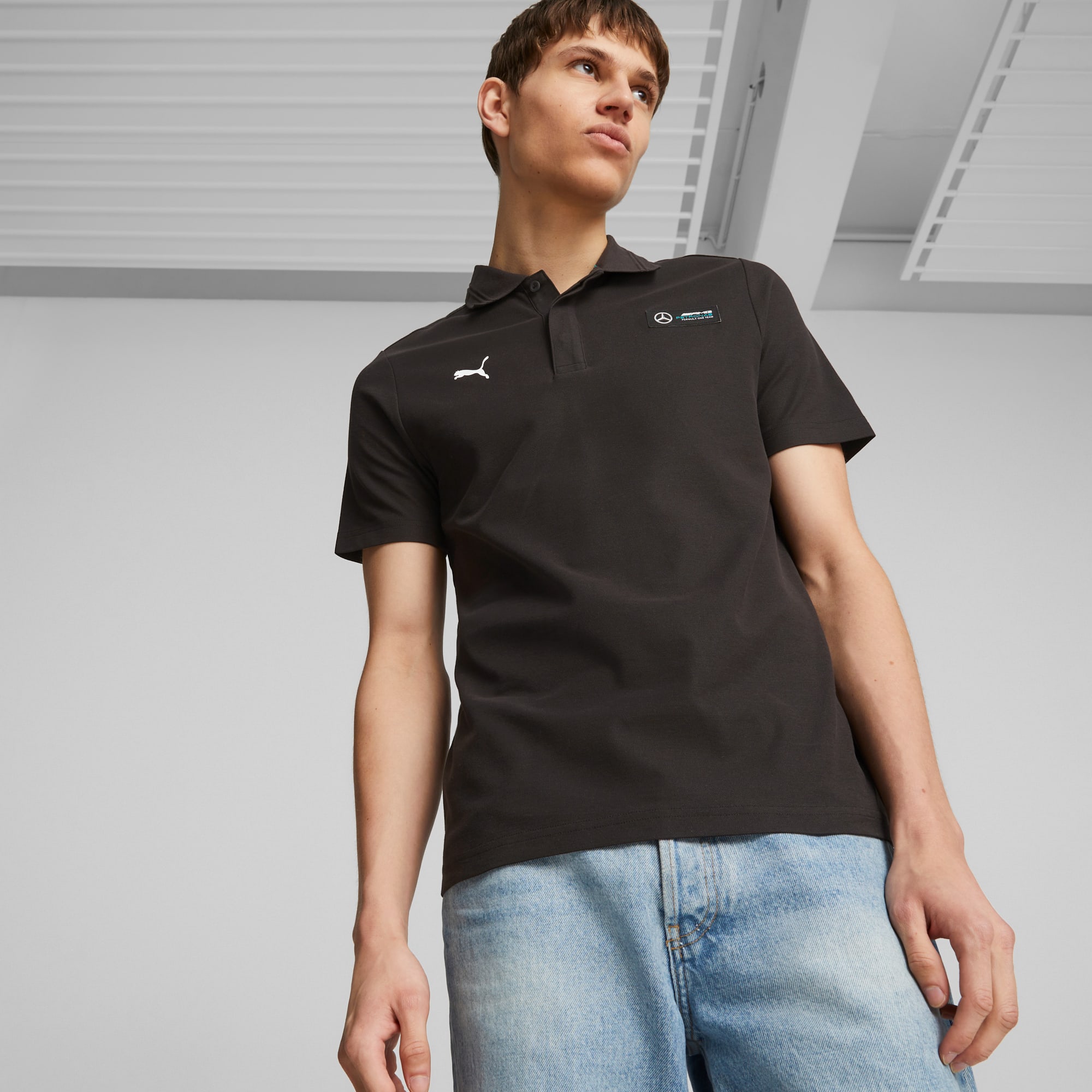 Puma mercedes golf shirt hot sale