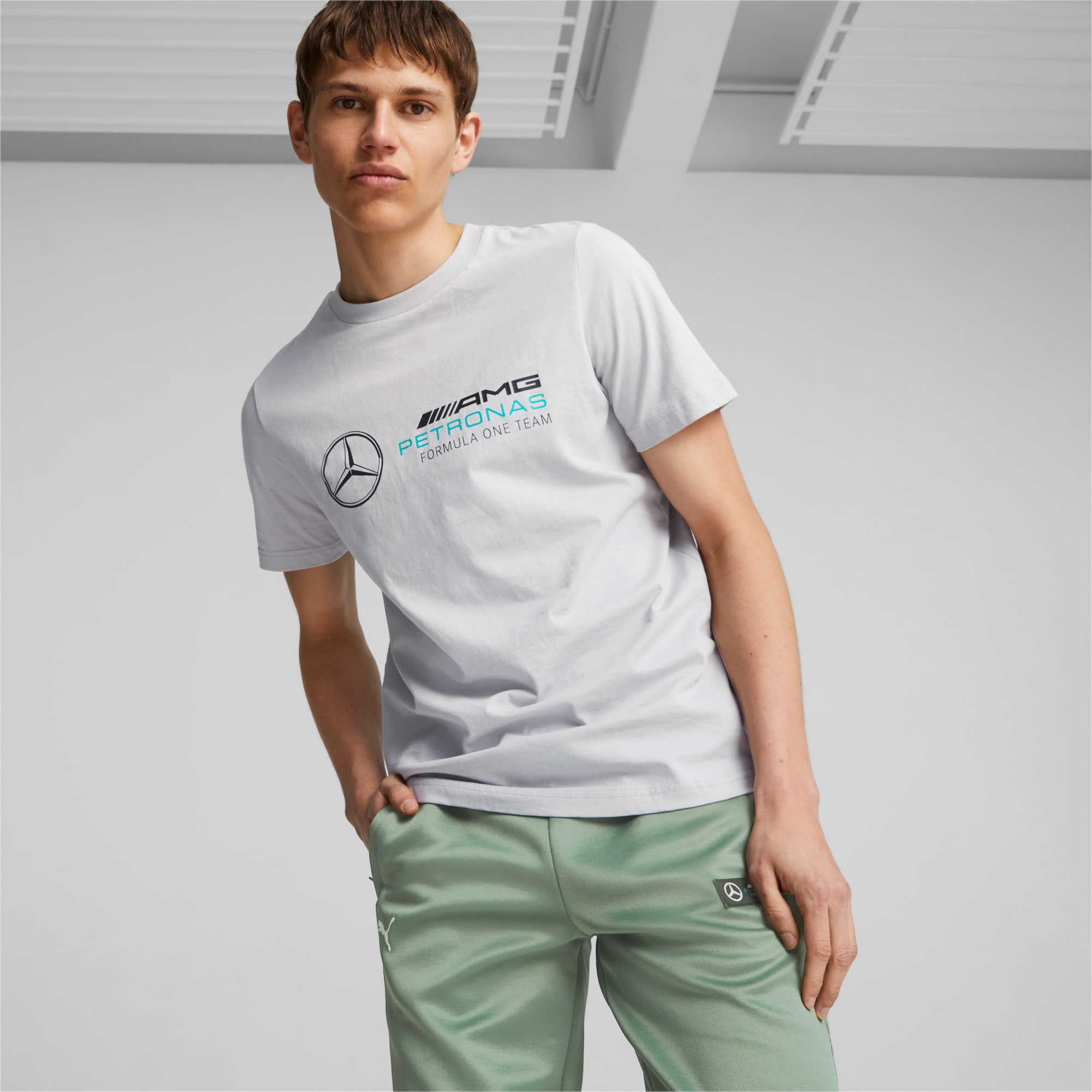 Mercedes-AMG PETRONAS Men's Motorsport Tee | Mercedes Team Silver ...