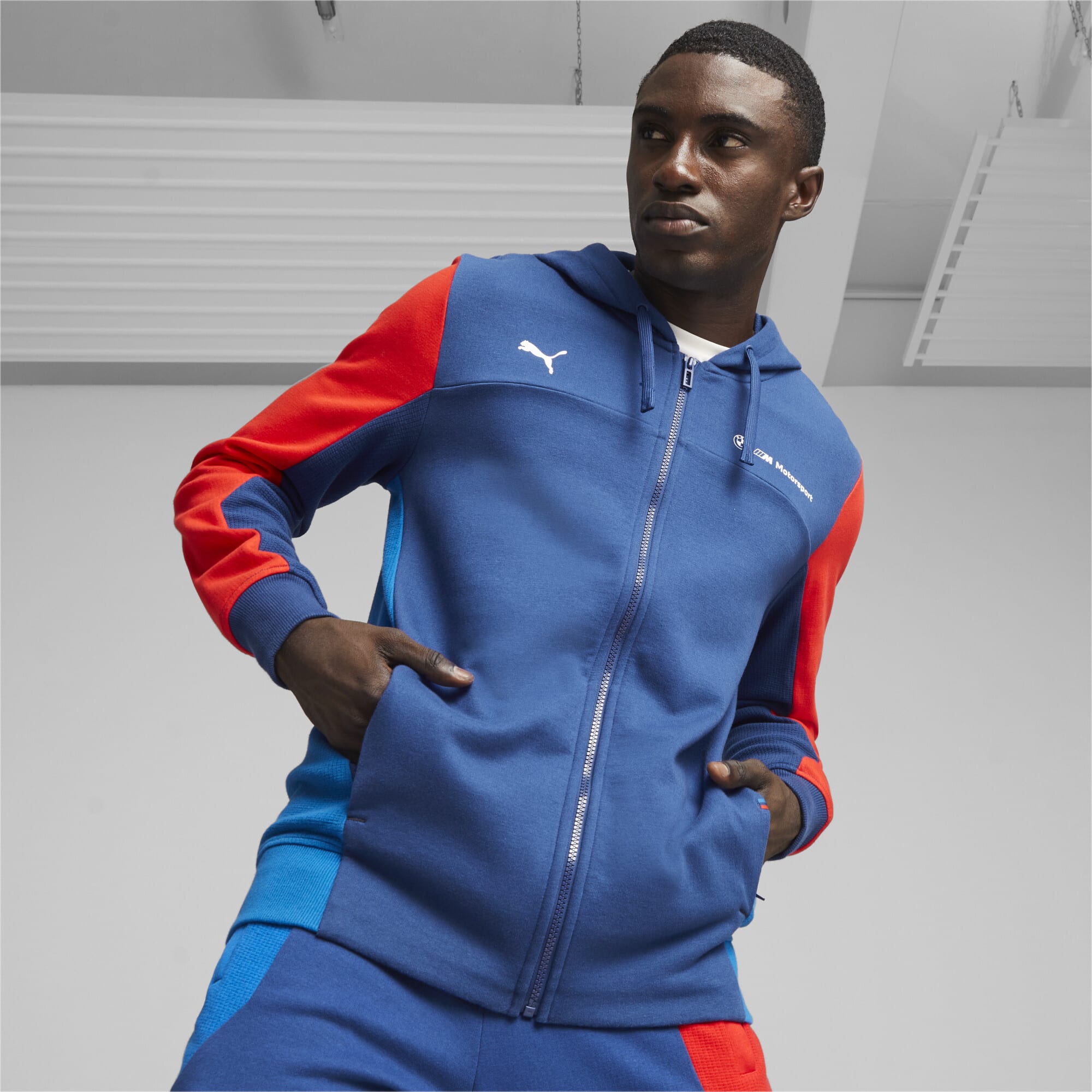 BMW M Motorsport Men's Hooded Sweat Jacket | PUMA