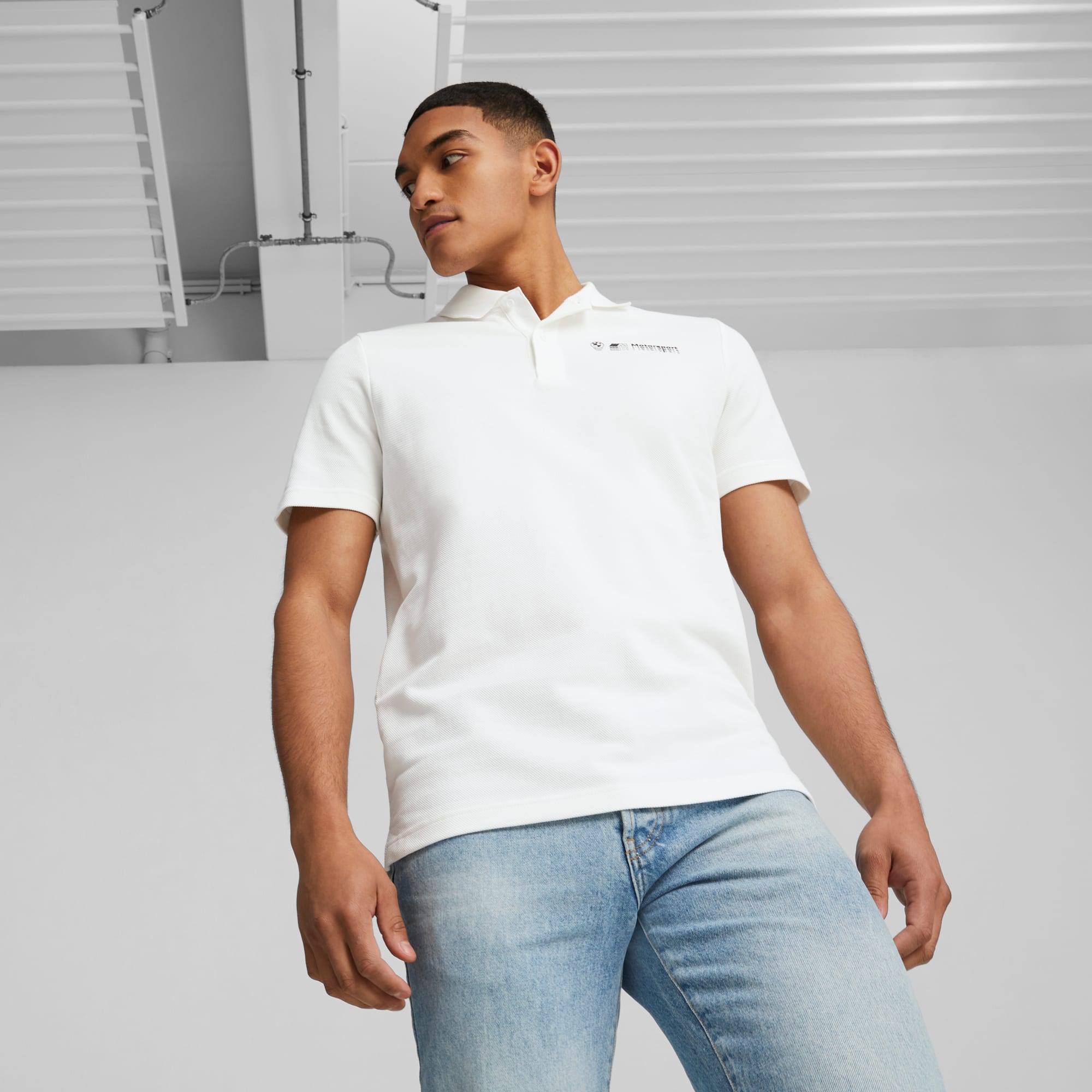 BMW M Motorsport Men's Polo, PUMA White, large-SEA
