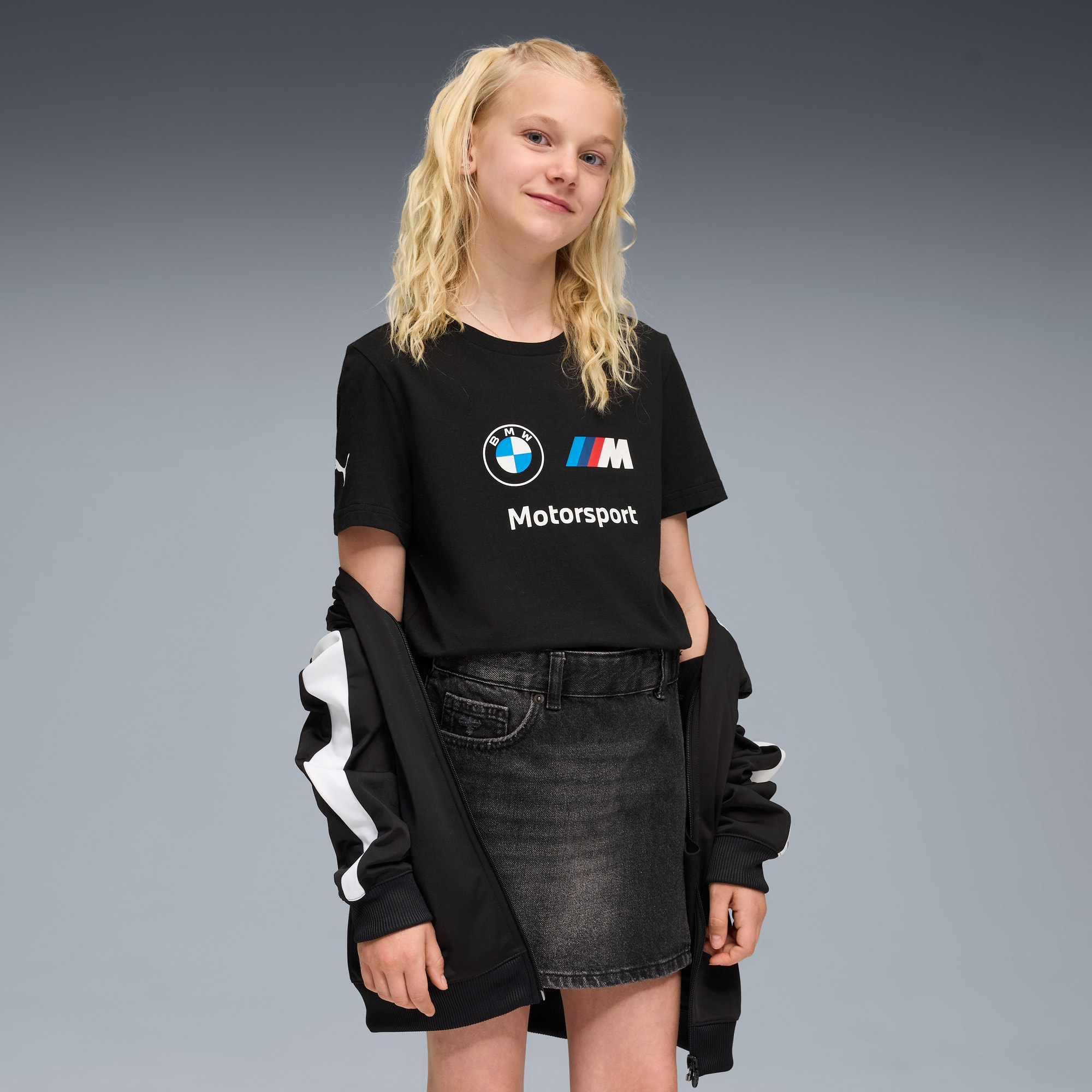 BMW M Motorsport Essentials Logo Tee, PUMA Black, large-SEA