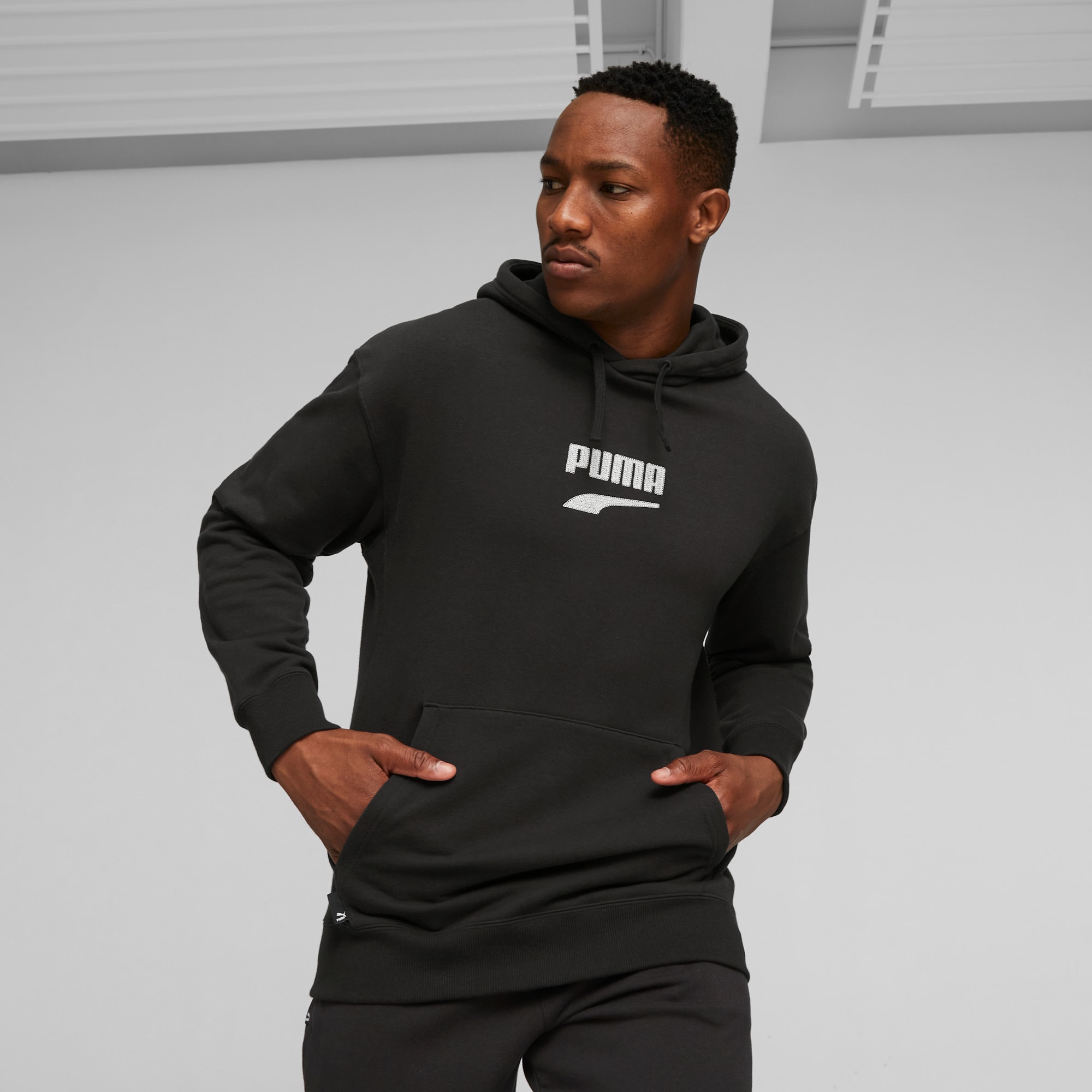 PUMA Classics T7 Logo Hoodie TR (PUMA Black) Men's Sweatshirt. Keep it  classic with the timeless PUMA Cl…