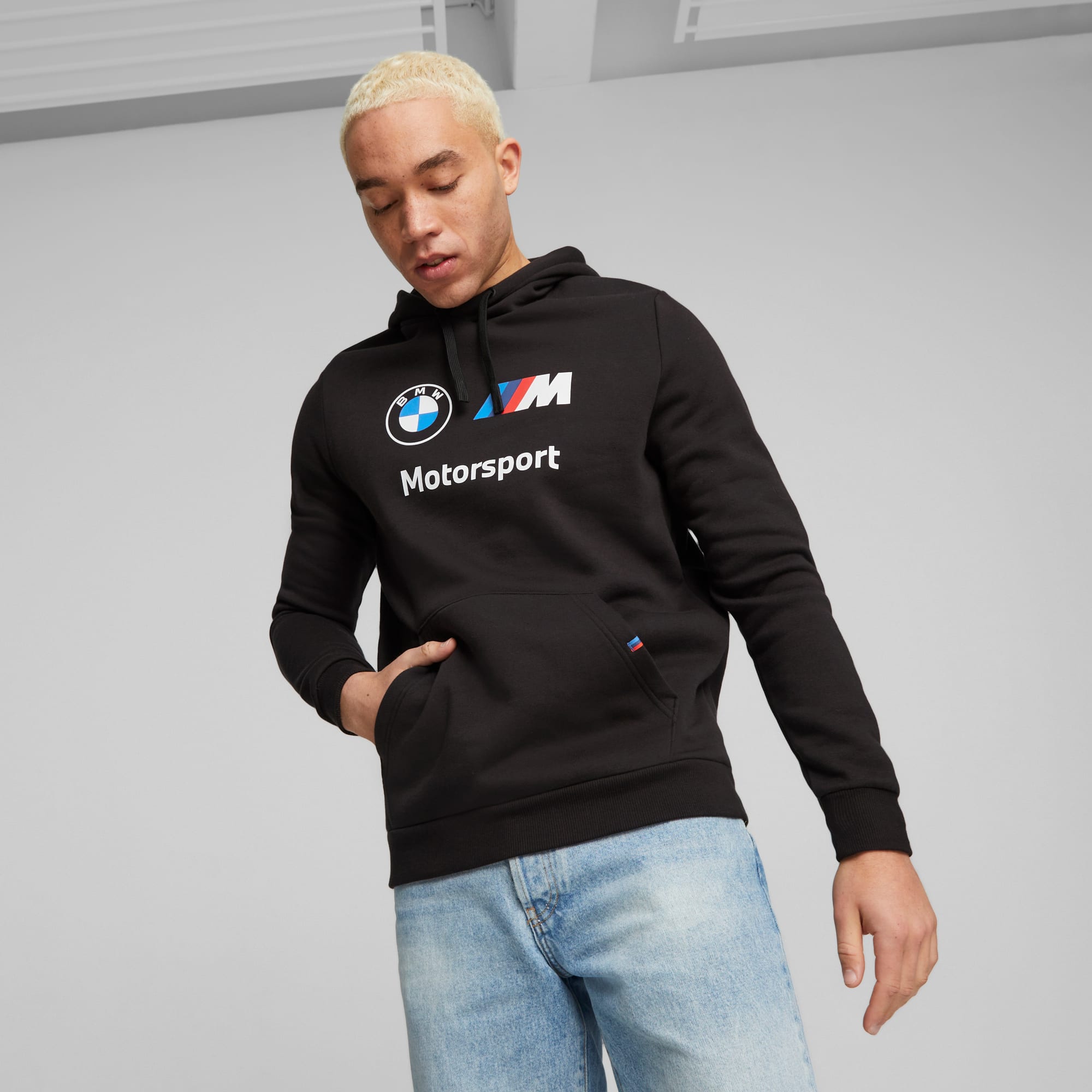 BMW M Motorsport Men's Fleece Hoodie, PUMA Black, PUMA Clothing