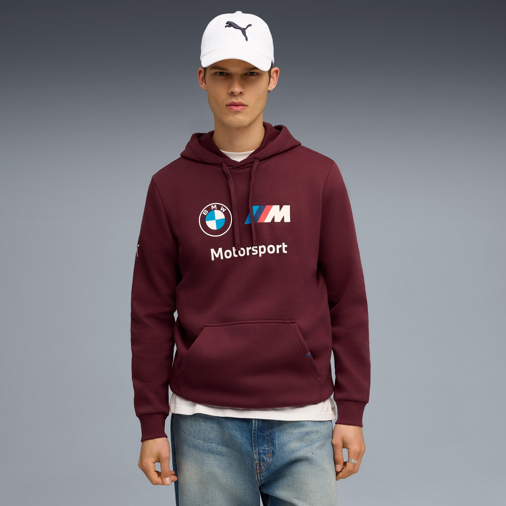 Felpa con cappuccio in pile BMW M Motorsport da uomo, Ruby Shimmer, large