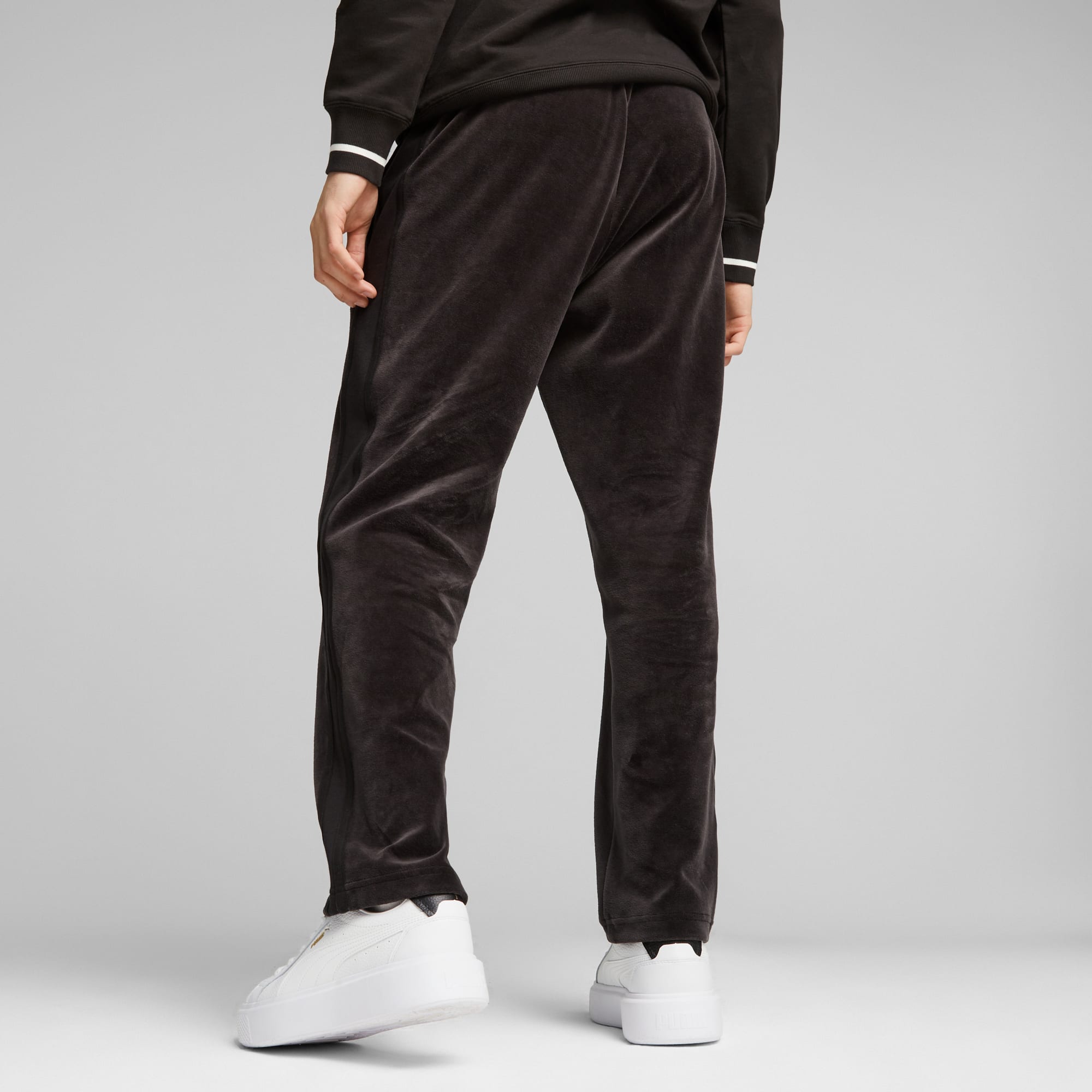 T7 Men s Velour Track Pants PUMA Black PUMA SHOP ALL PUMA PUMA