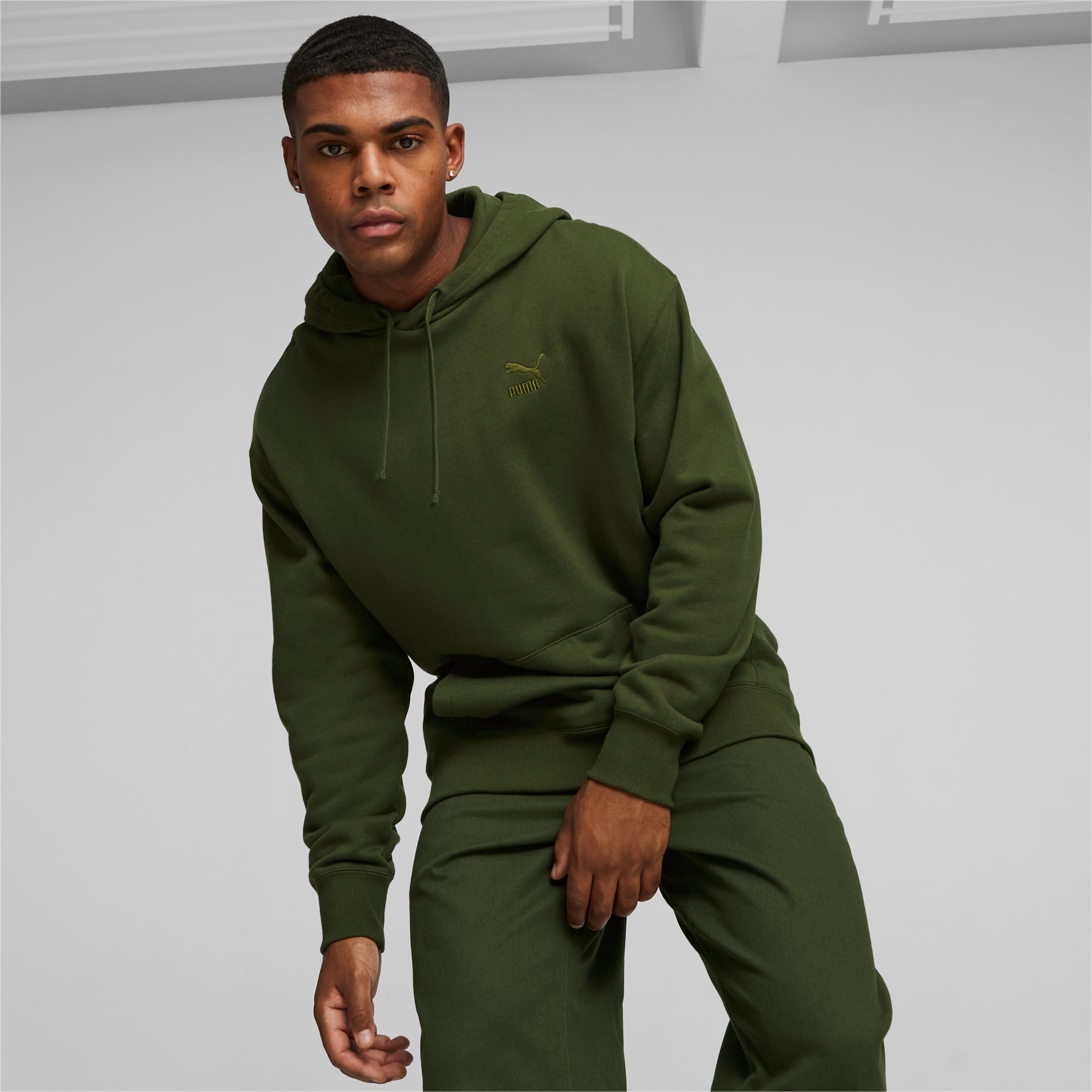 Puma hoodie khaki shop