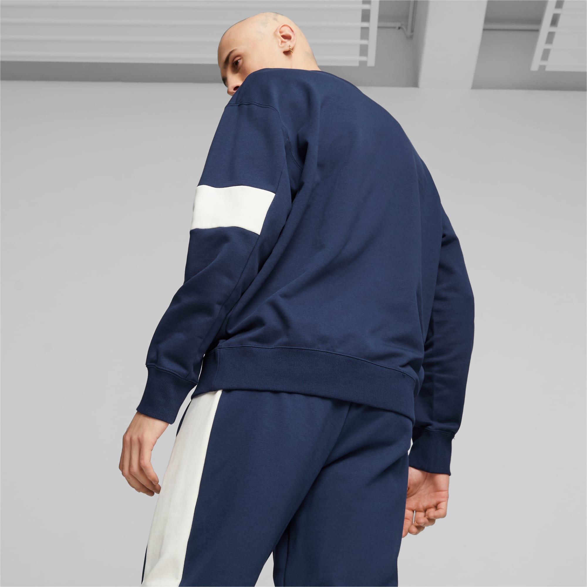 Puma tape tie cheap waist crew sweatshirt