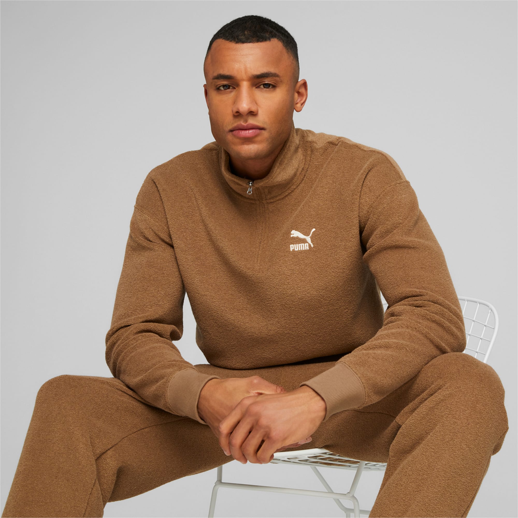 PUMA公式】メンズ CLASSICS ハーフジップ フリース
