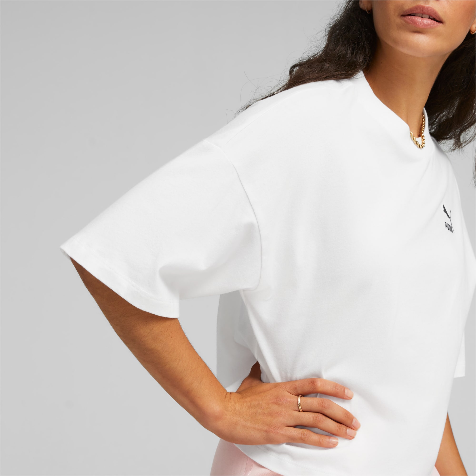 White puma sales t shirt women's