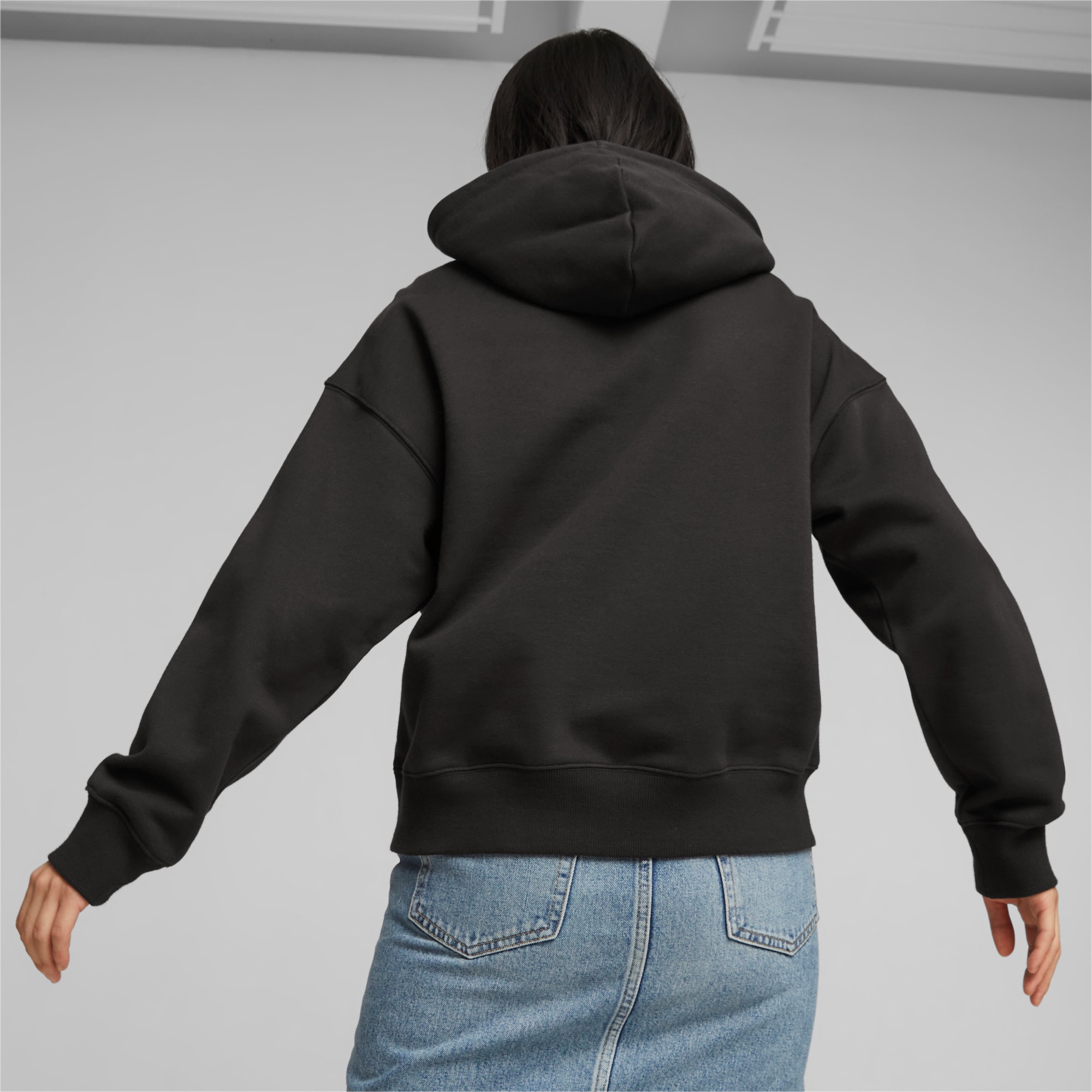 CLASSICS Women s Oversized Hoodie PUMA Black PUMA Shoes PUMA