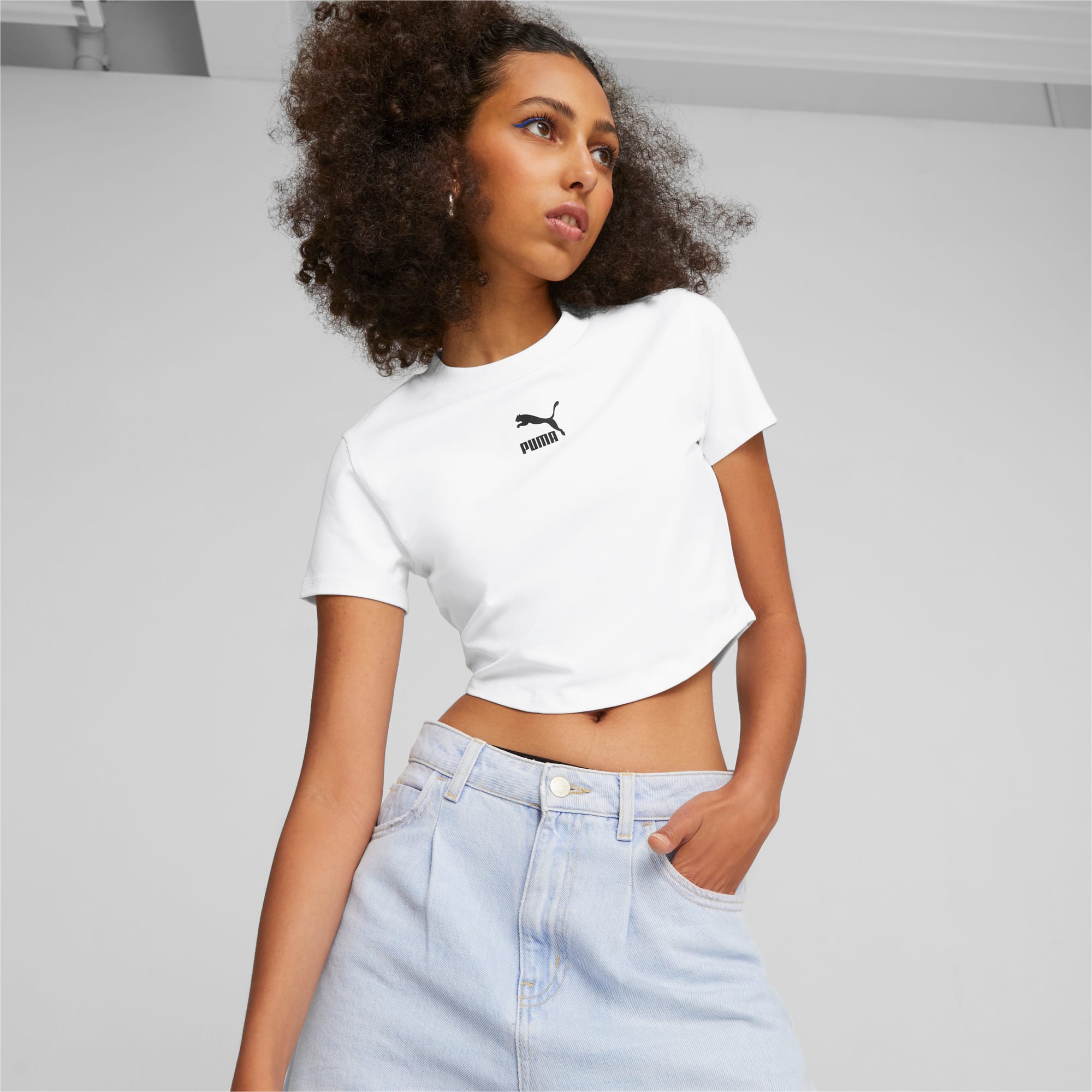 Athleisure Crop T-shirt White - Women's Sports Tops - FITTwear.co.uk