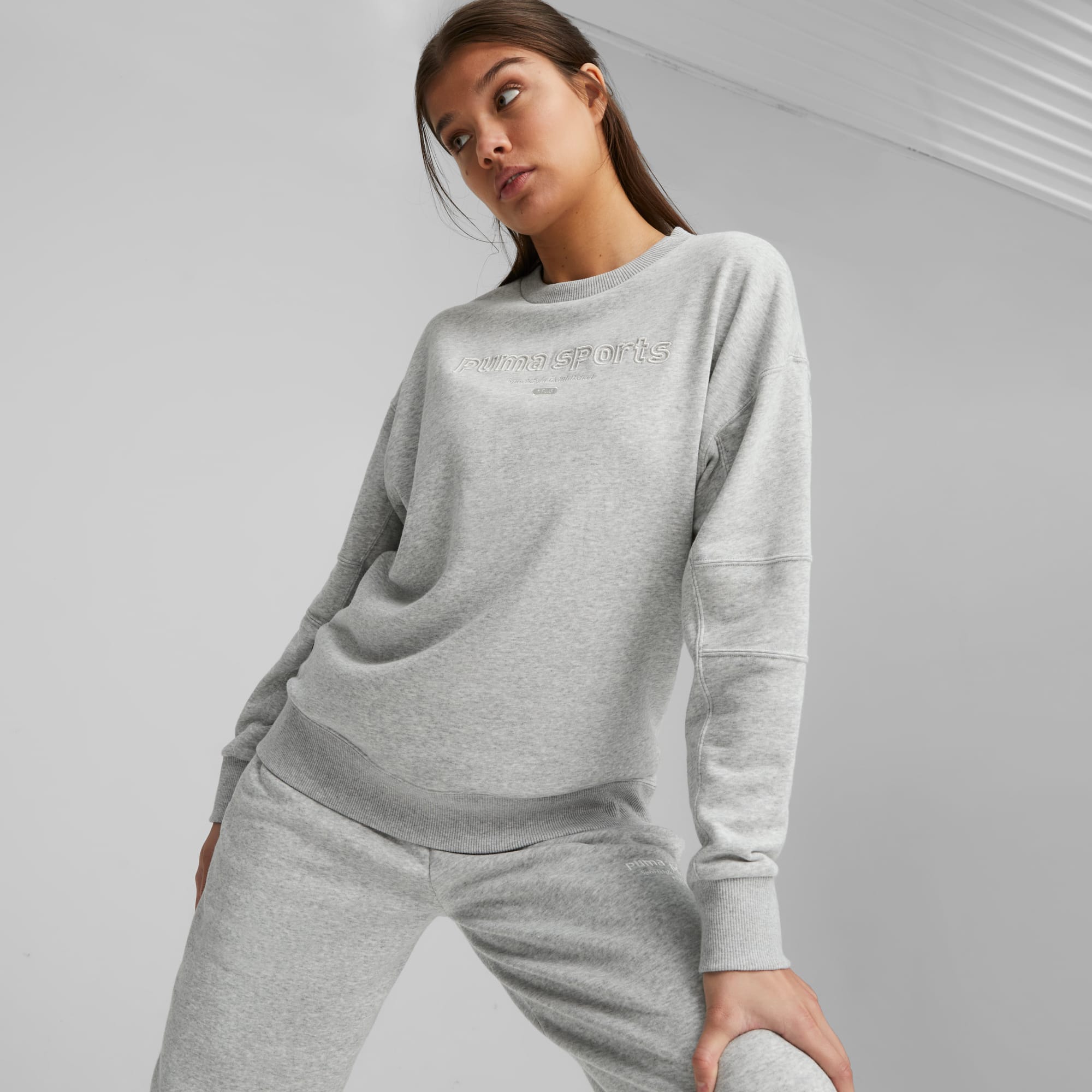 Puma hot sale gray sweatshirt