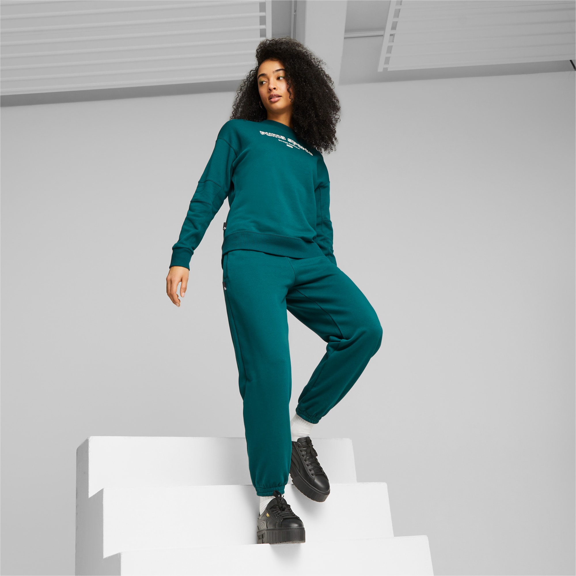 Puma green clearance tracksuit womens