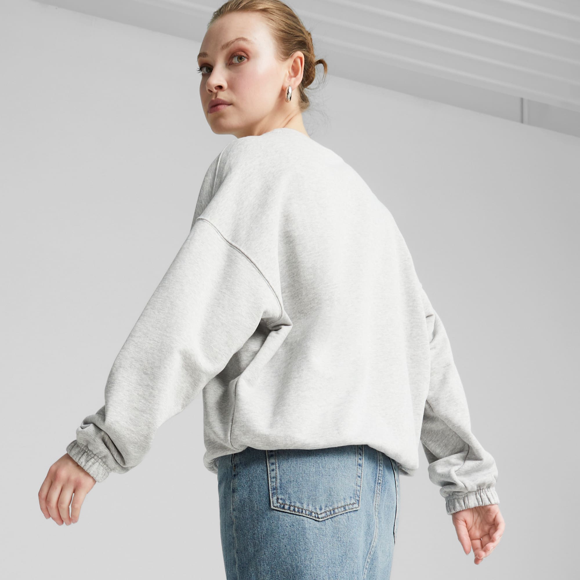 Downtown Women's Oversized Polo Sweatshirt