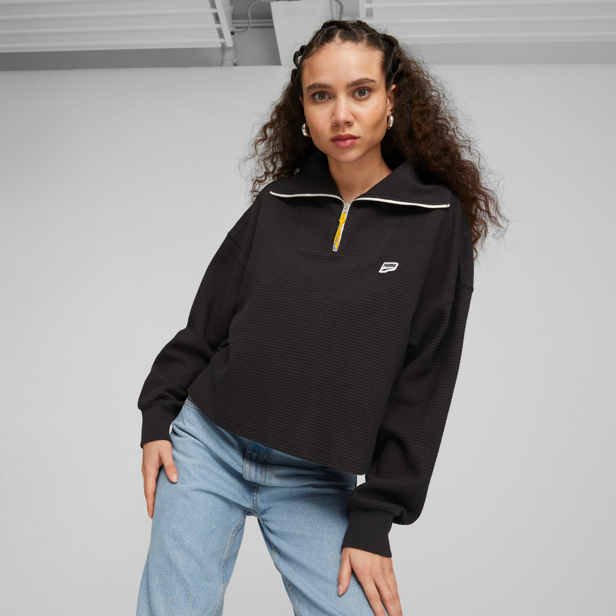 SUDADERA MICROMIBRA PUMA MEDIA CREMALLERA MUJER