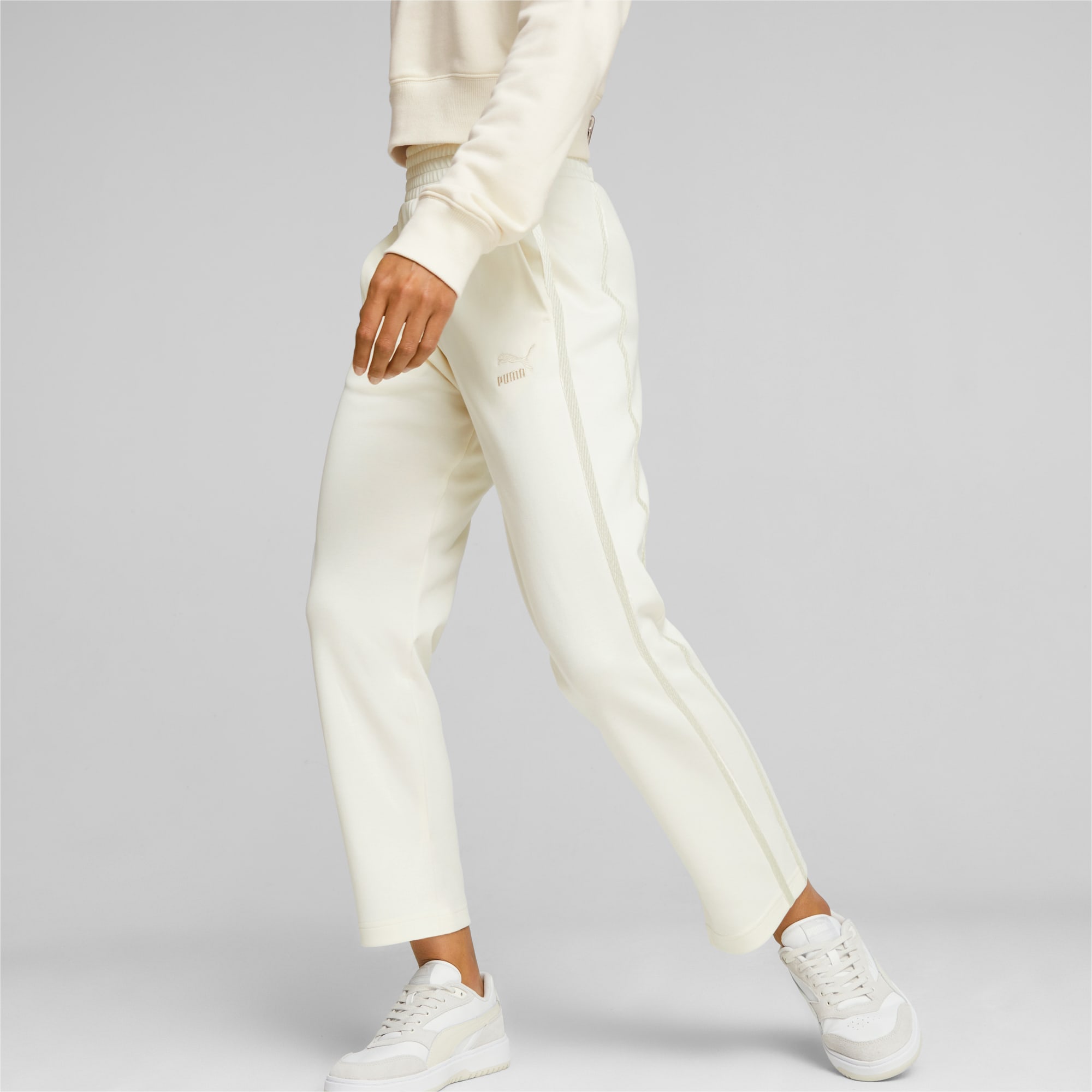 nala pin tuck thermo pants White ナラパン