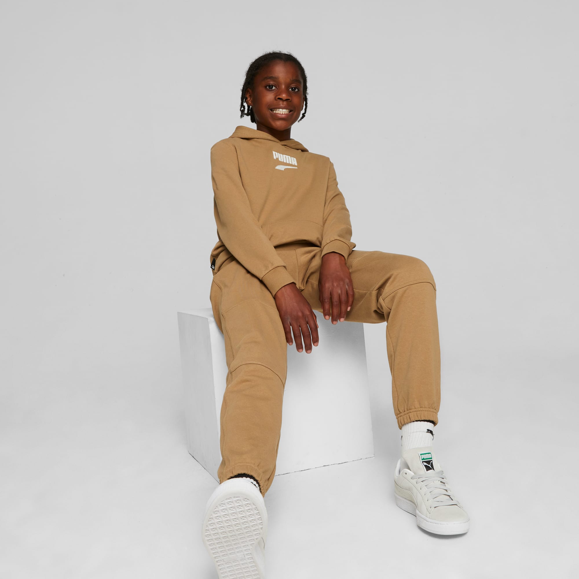 Brown puma deals sweatsuit