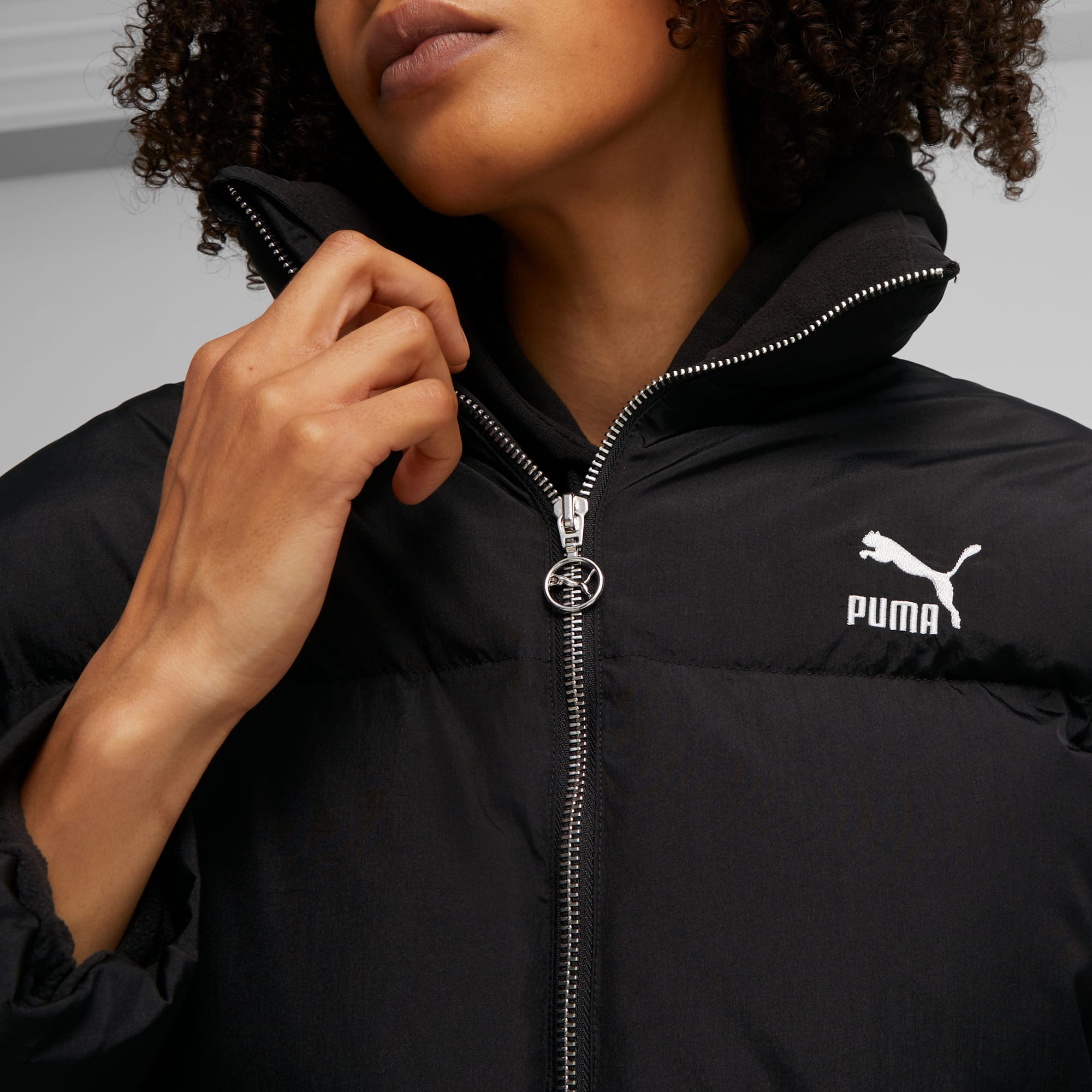 Puma cropped puffer jacket black new arrivals