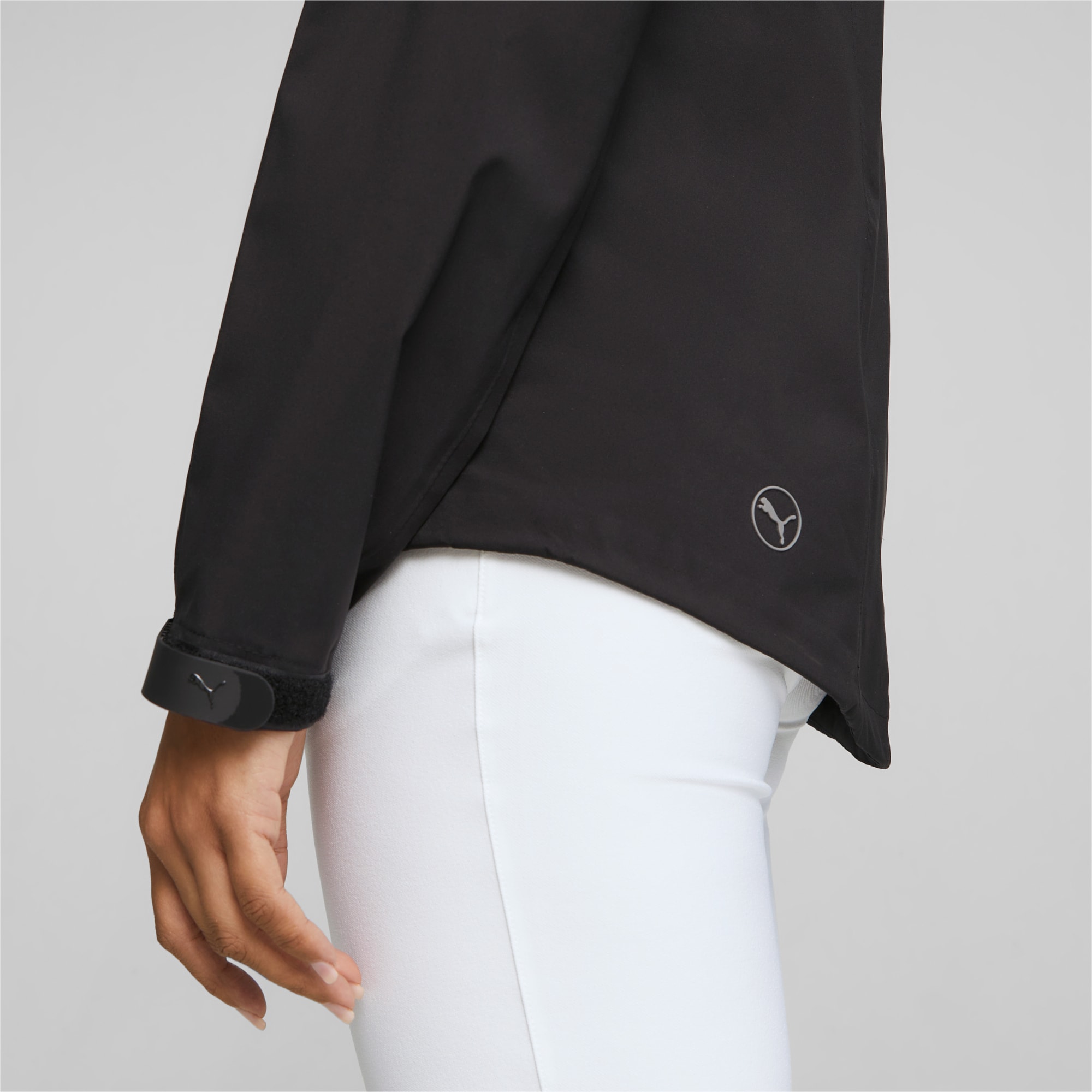 DRYLBL Women's Golf Rain Jacket, PUMA Black, large