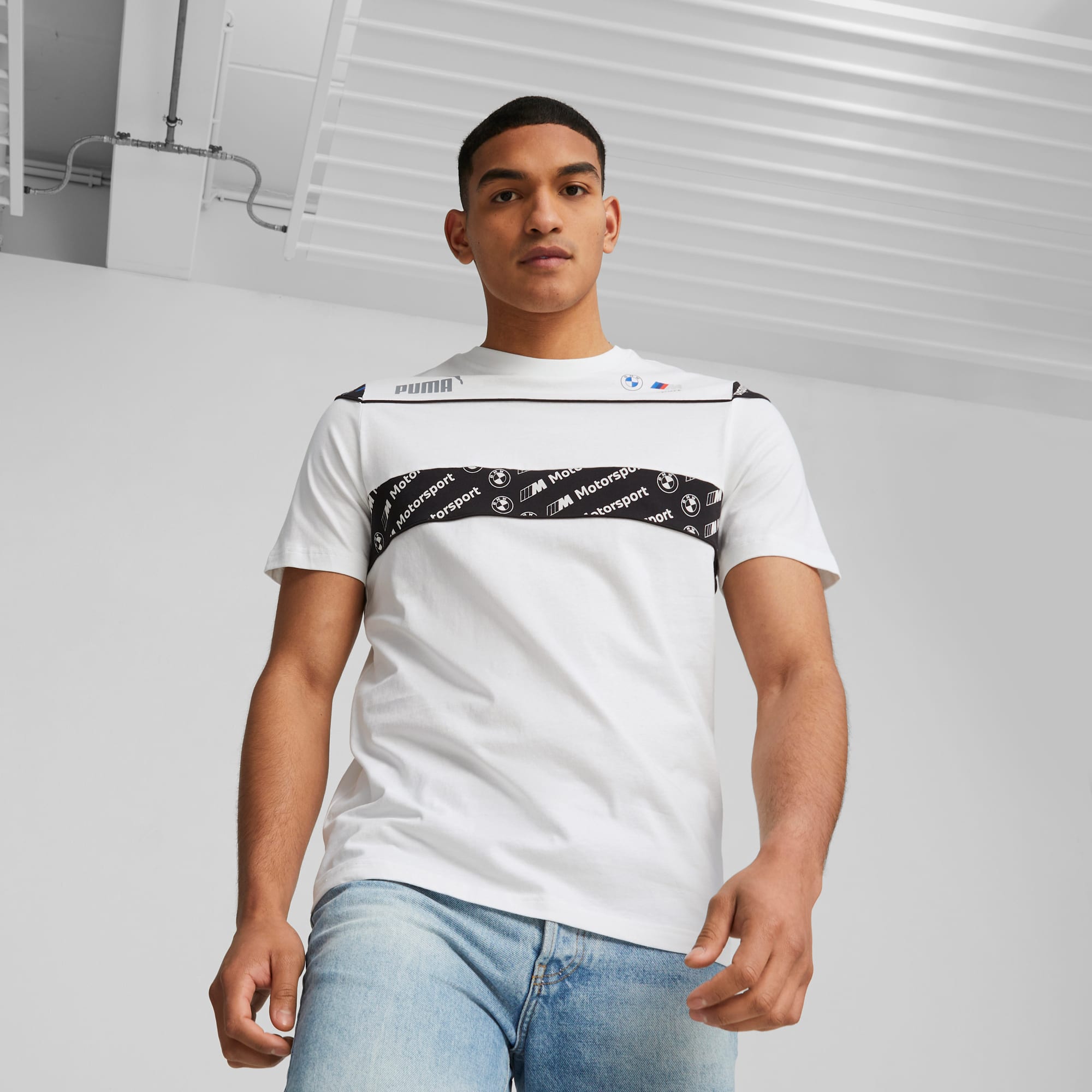 Bmw Sds T-Shirt Mc Homme PUMA BLANC pas cher - T-shirt manches courtes homme  PUMA discount