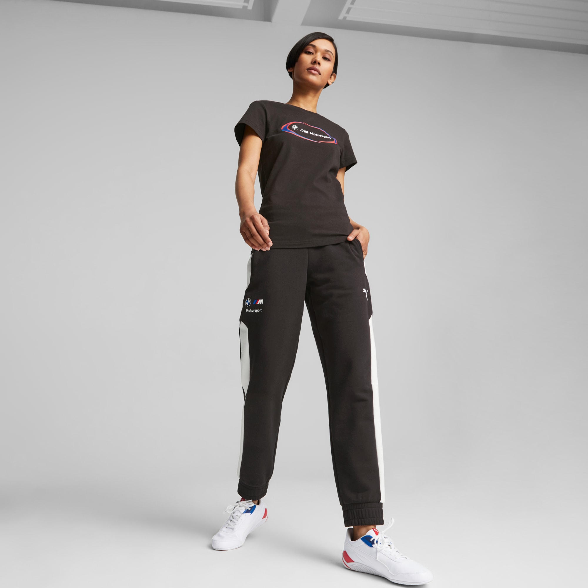 NEW PUMA Women's BMW Motorsport Sweatpants in Medium Grey Heather