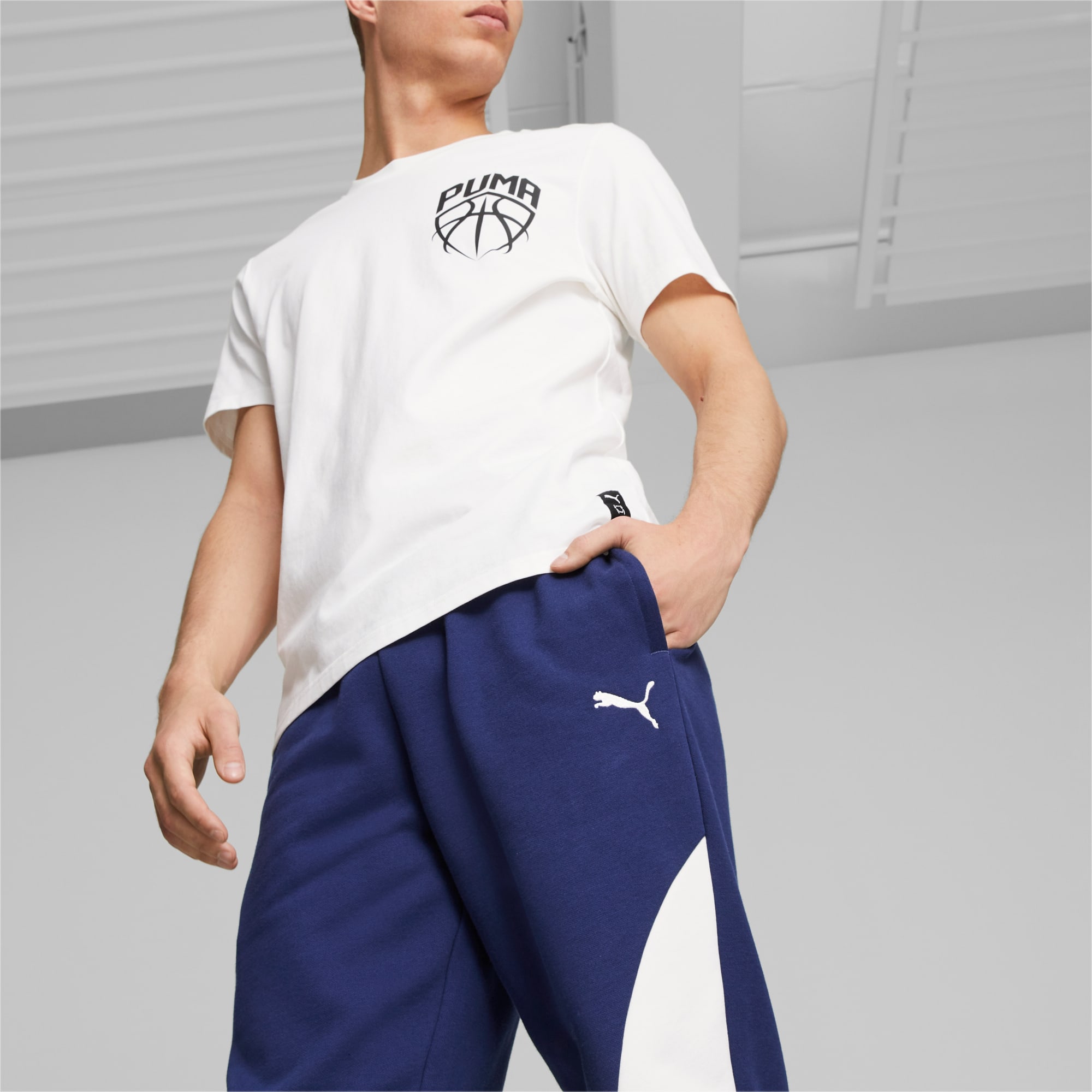 Blueprint Formstrip Men's Basketball Pants, white