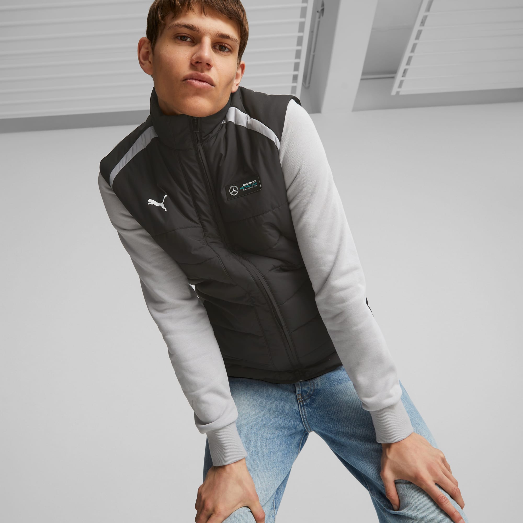 Veste sans manches de sports automobiles Mercedes-AMG PETRONAS Homme