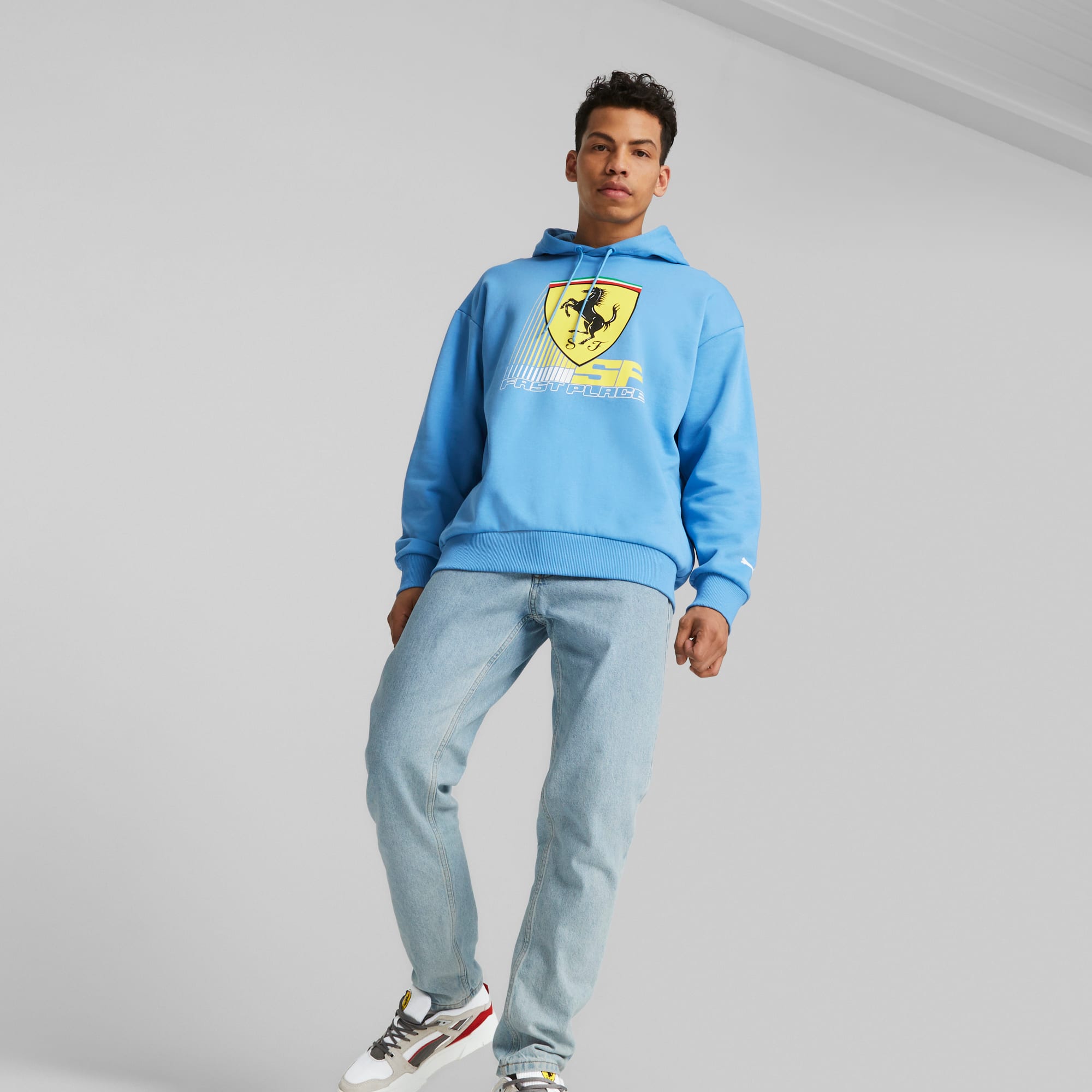 Puma ferrari evoknit midlayer puffer sweatshirt top