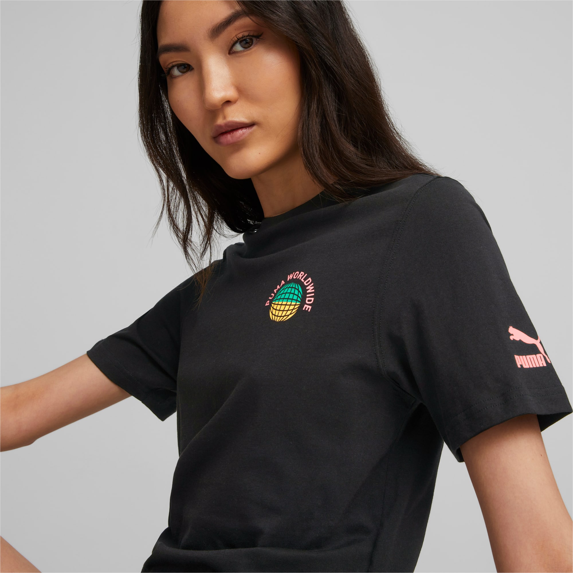 T shirt puma nere hotsell