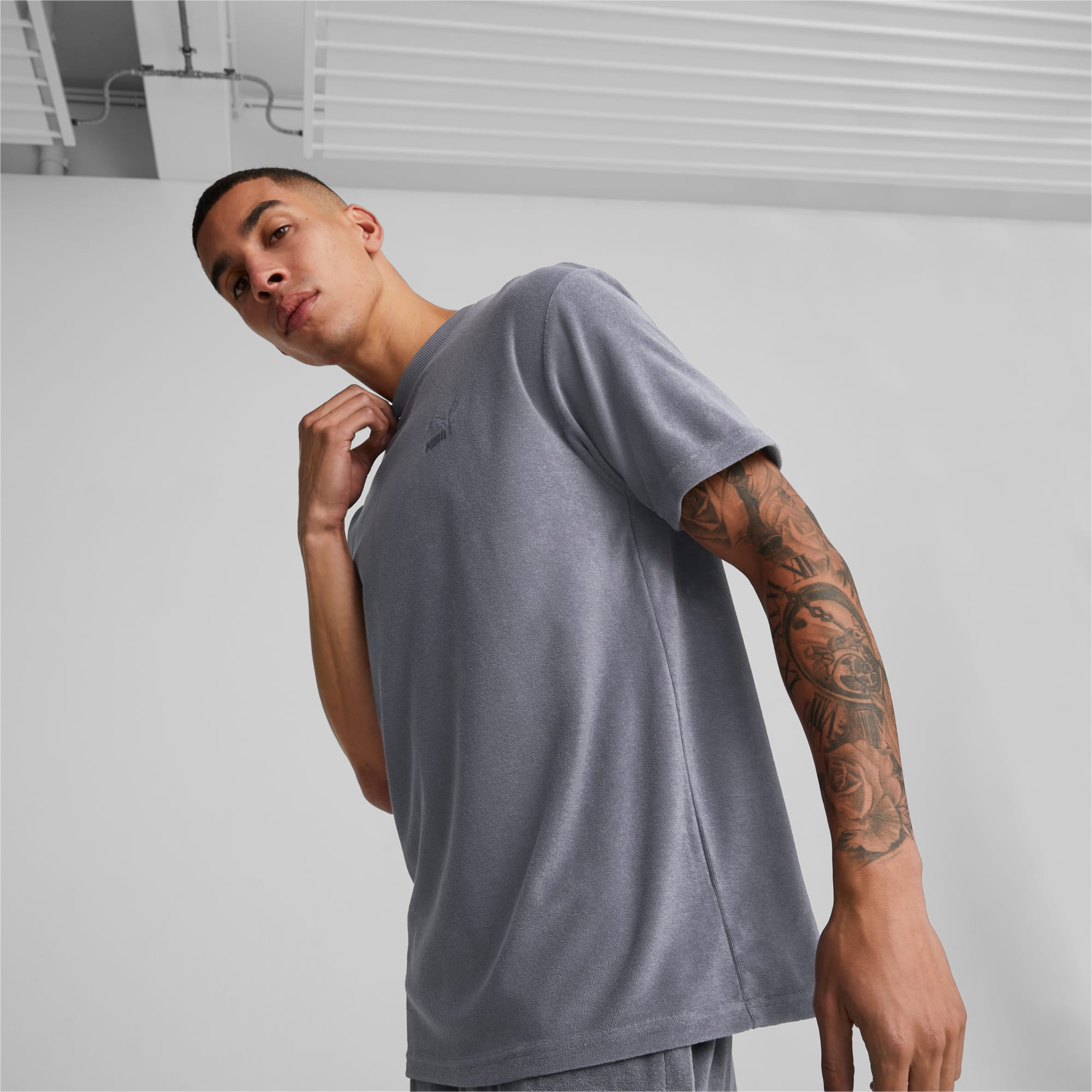 Puma towelling t shirt on sale