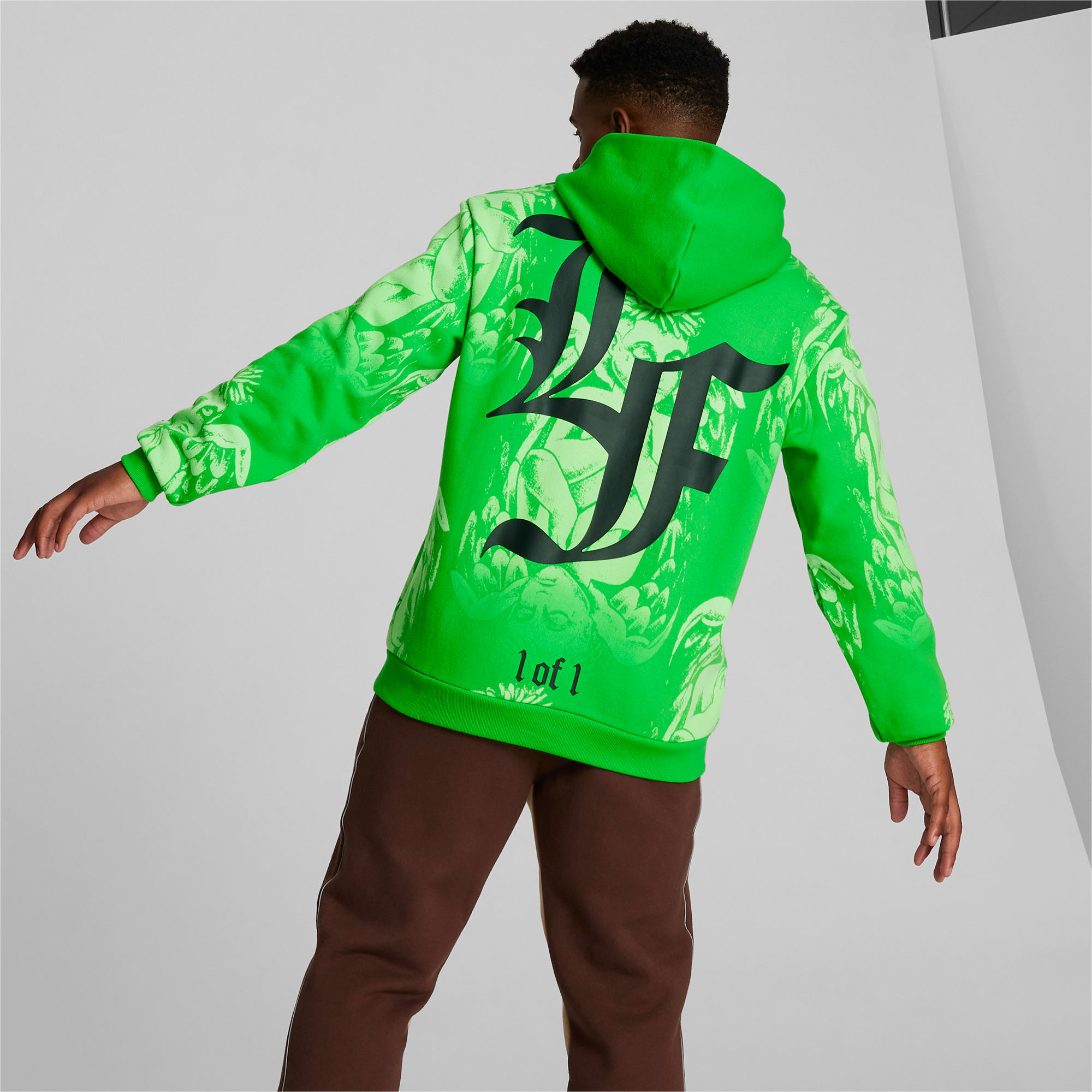 Felpa puma verde shop uomo