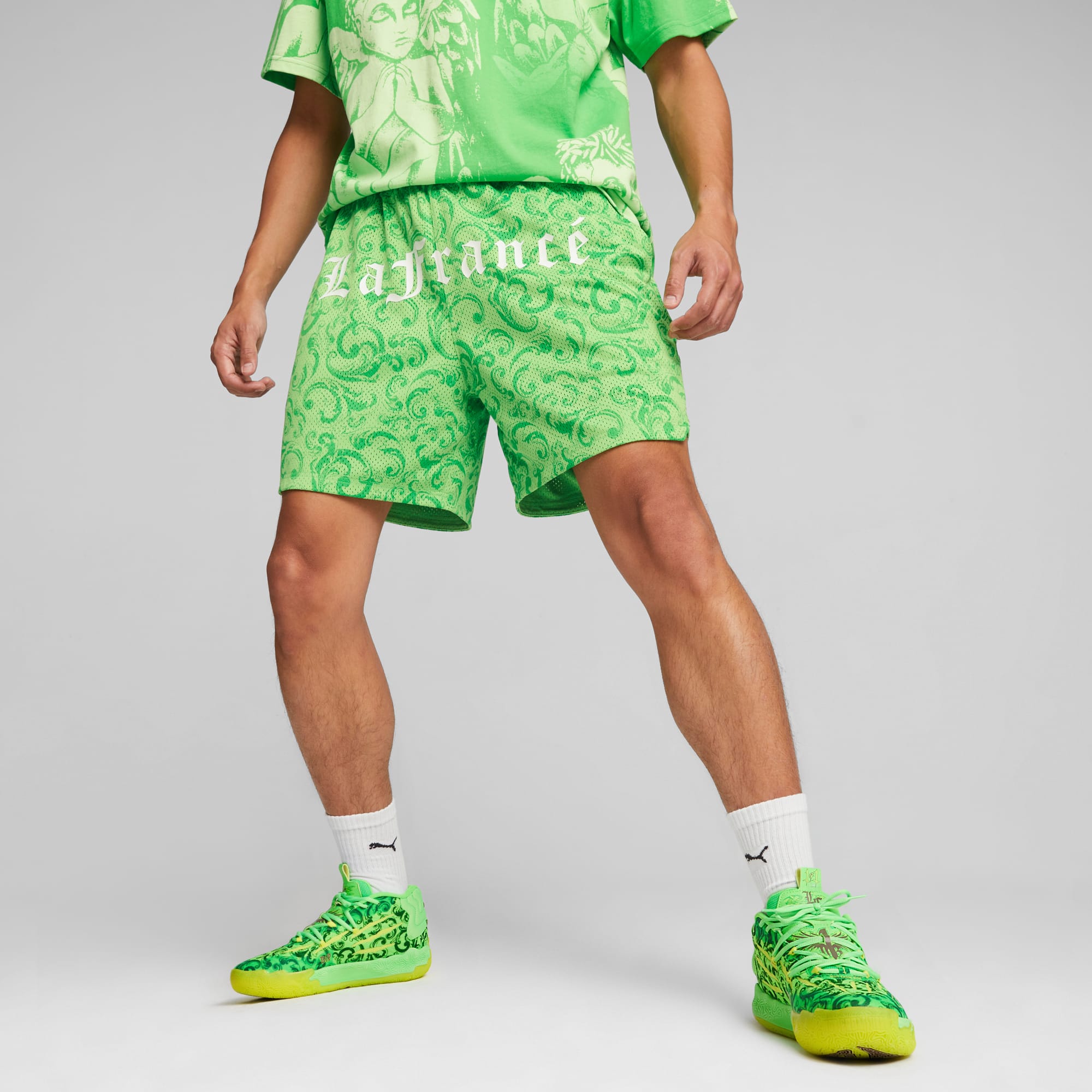 Puma track top shorts green