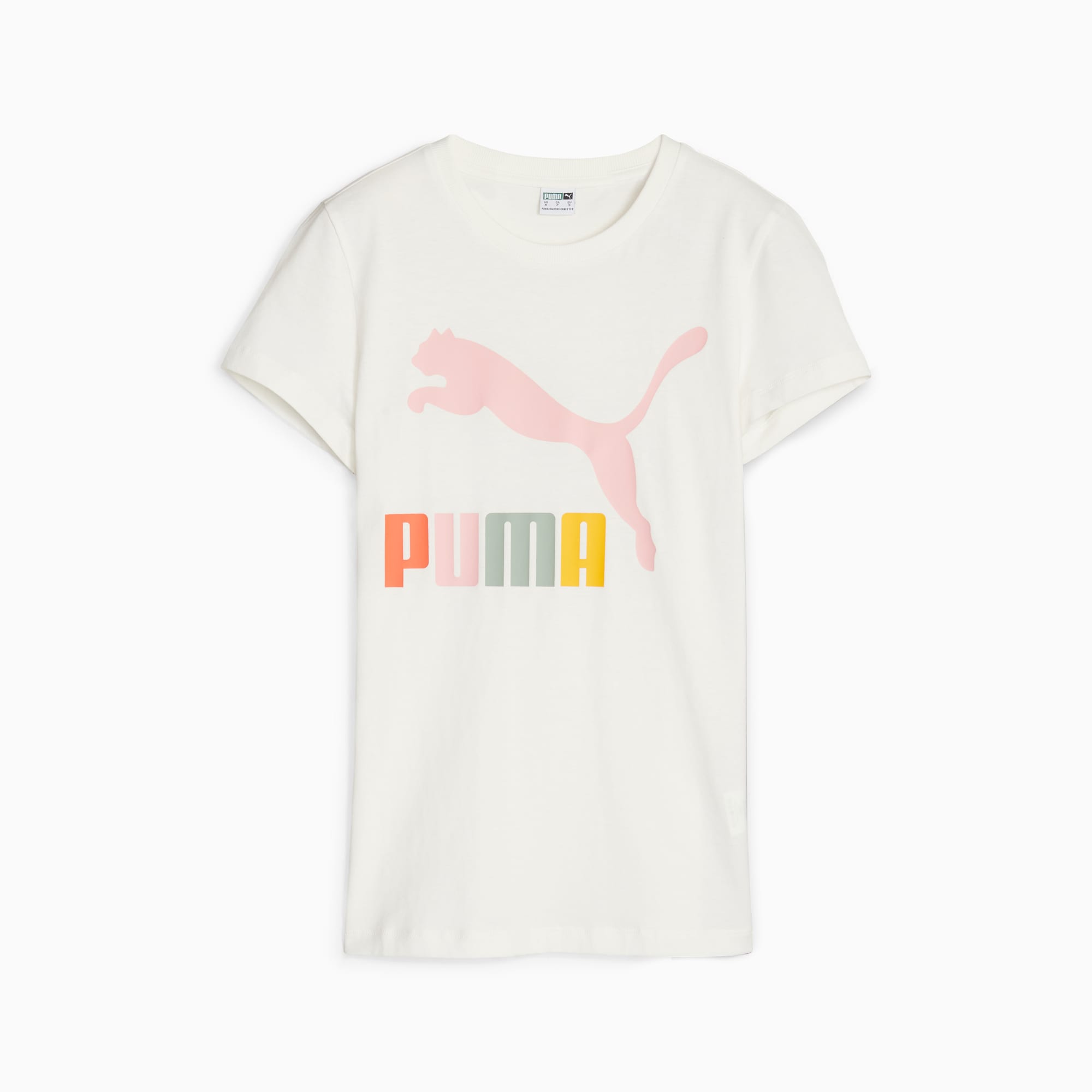Pink and white puma shirt deals