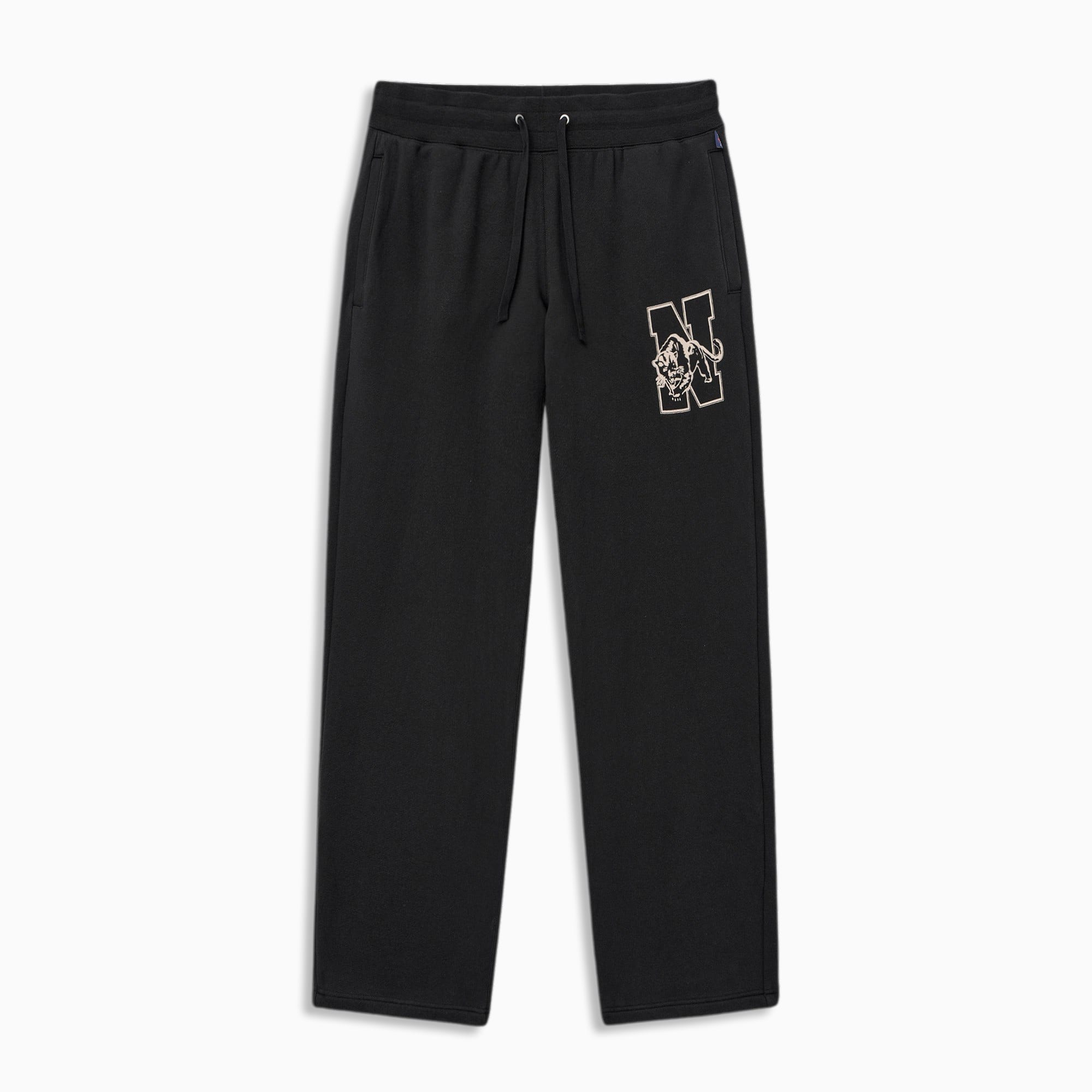 Black and white puma sweatpants outlet