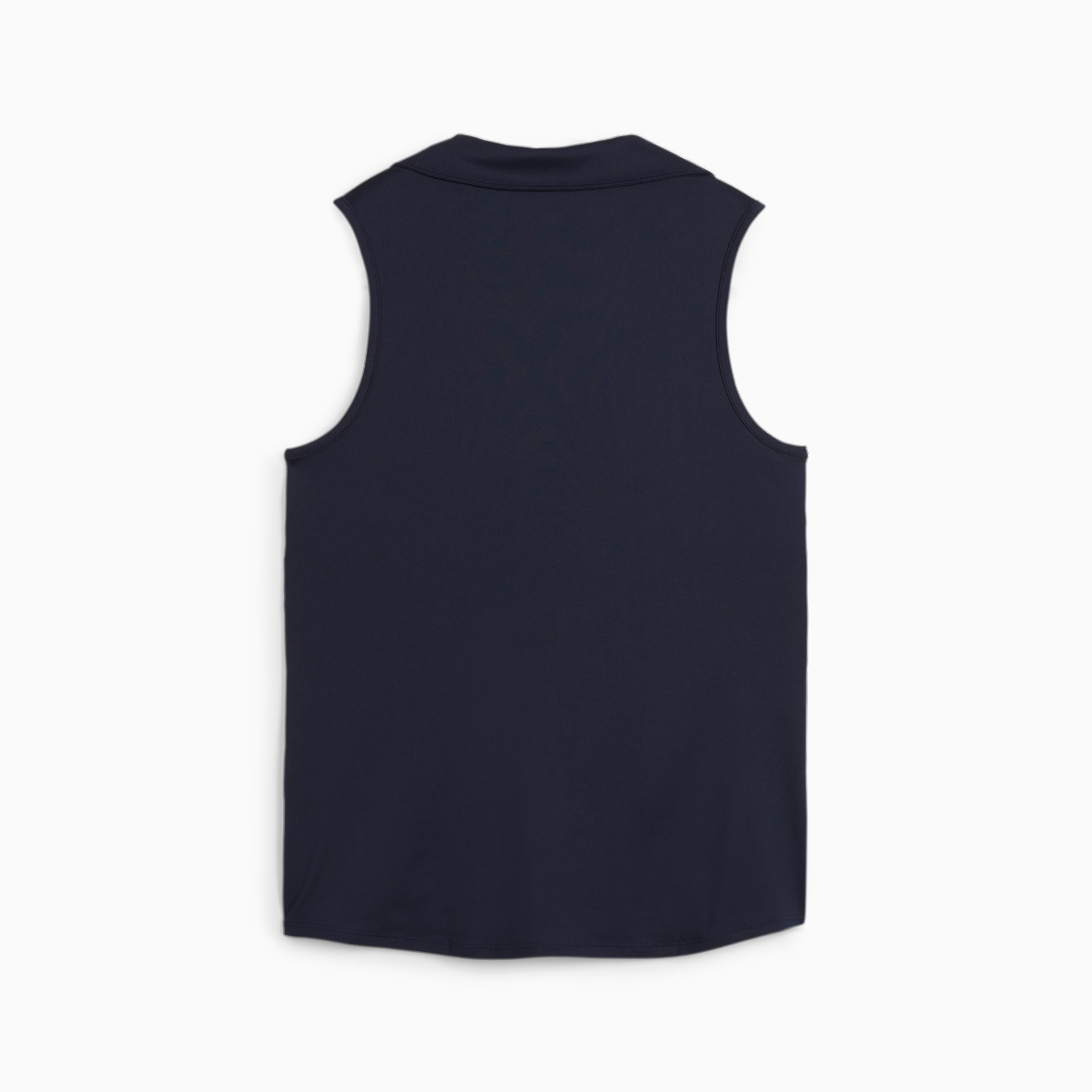 CLOUDSPUN Piped Sleeveless Golf Polo Women, Deep Navy, large