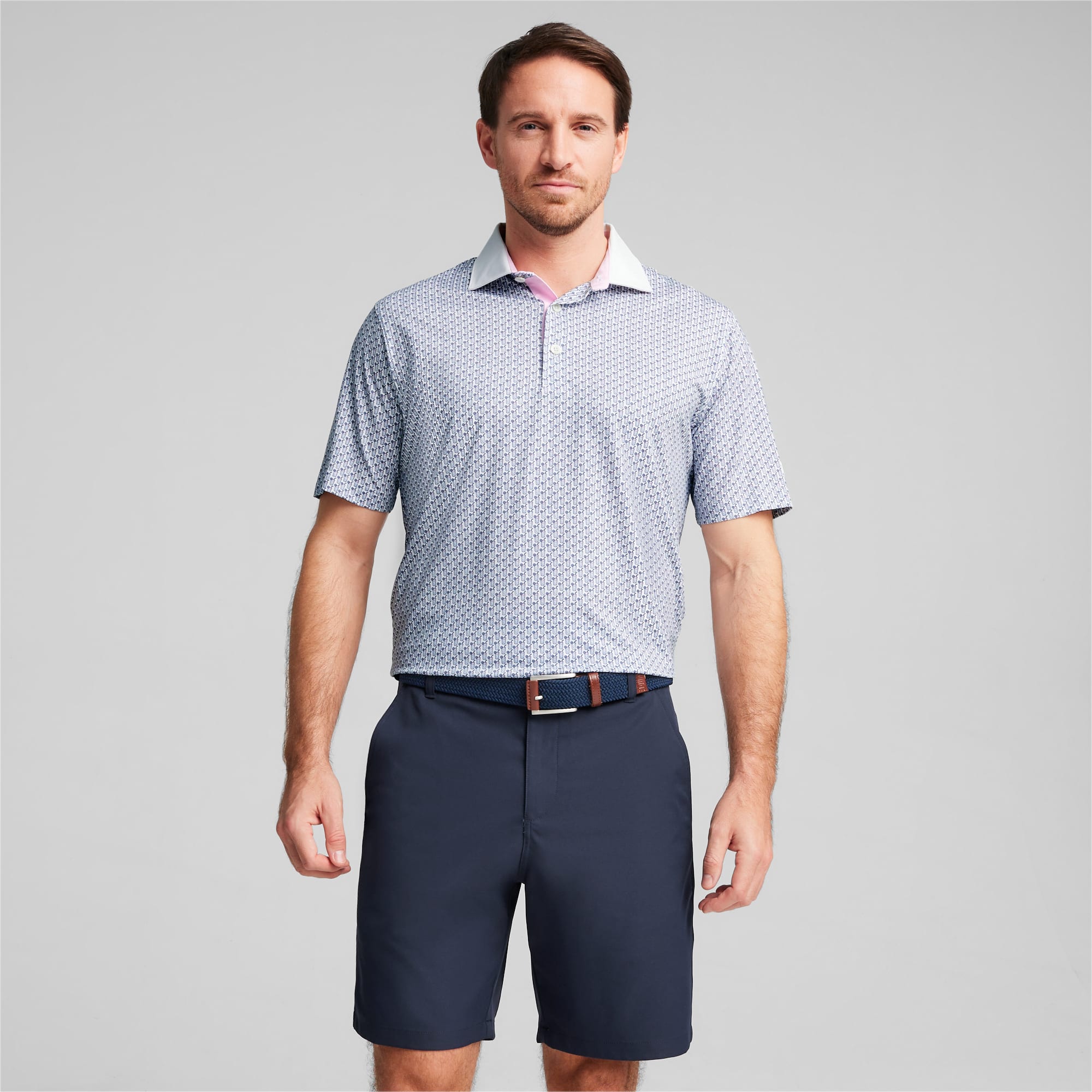 PUMA x Arnold Palmer Iced Tea Men's Polo, Pale Pink, large-SEA
