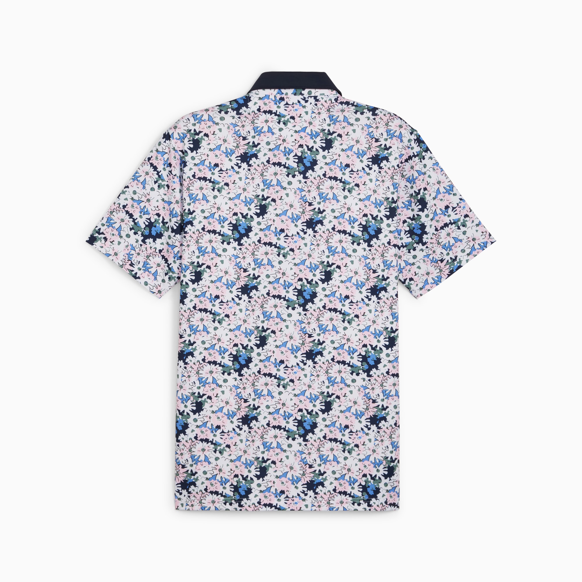 Puma x Arnold Palmer Men's Floral Golf Polo, XL, White Glow/Deep Navy