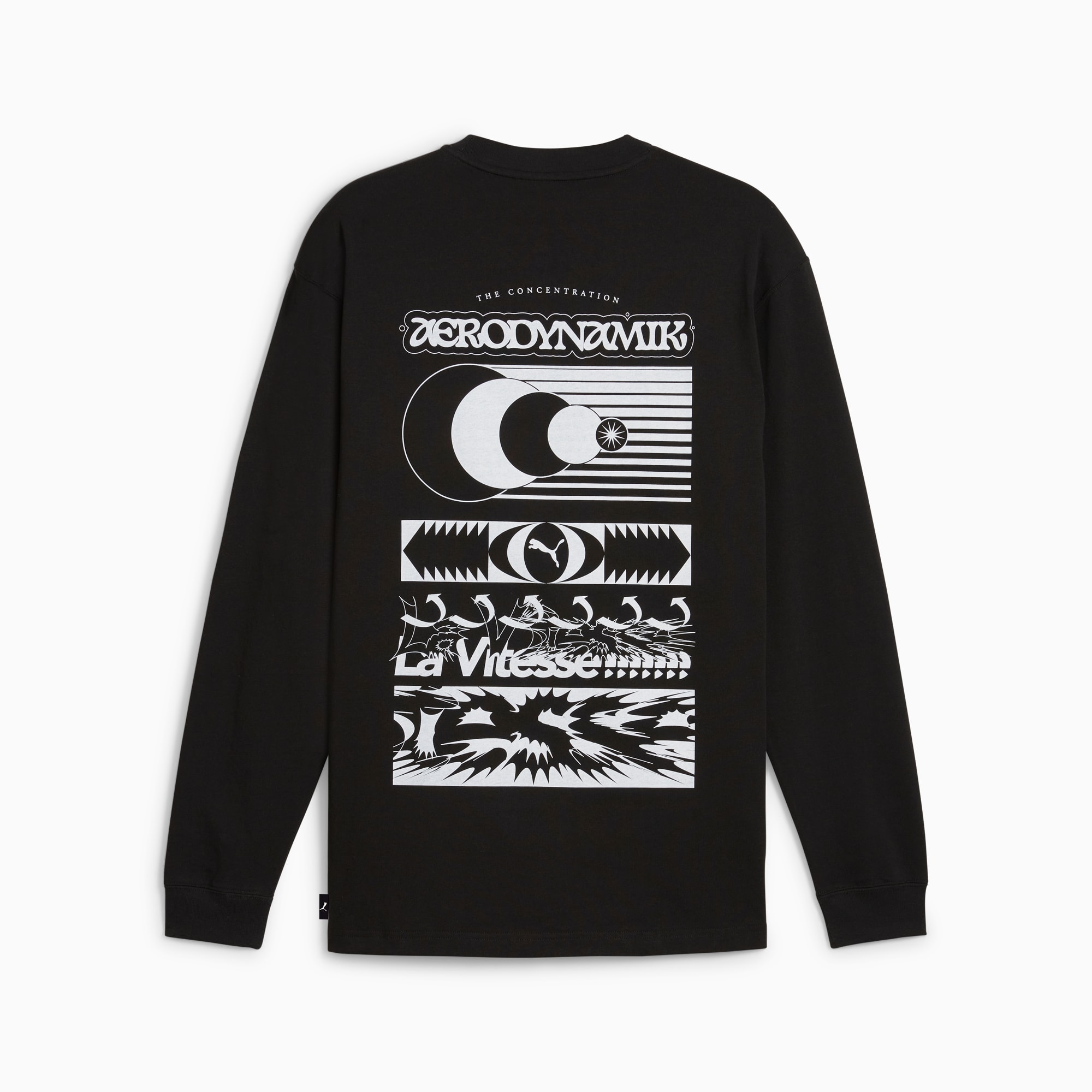 【DISCERNMENT】Of Graphic Pigment Long Sleeve 0851. Tech Essential™ Relaxed Long Sleeve - Stone/Black