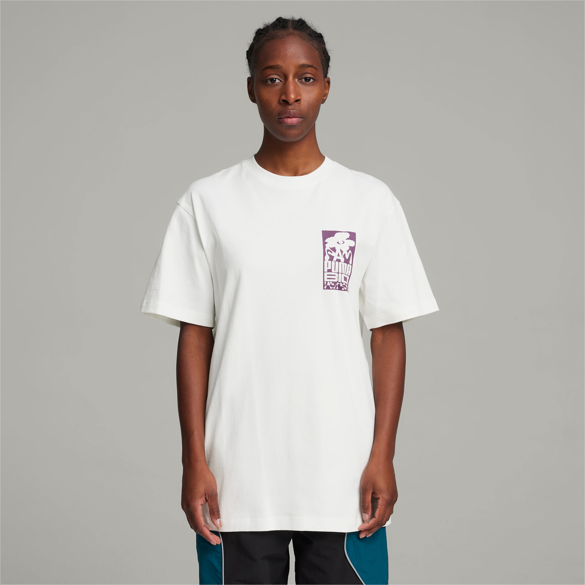 T shirt puma blanc on sale