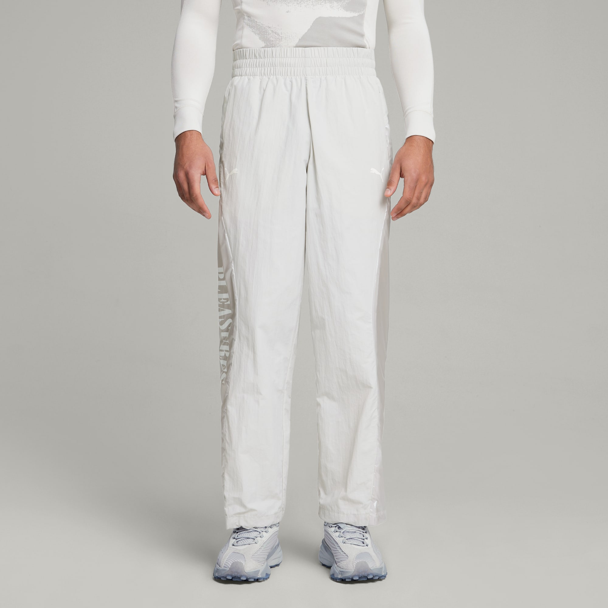 Puma white track pants store