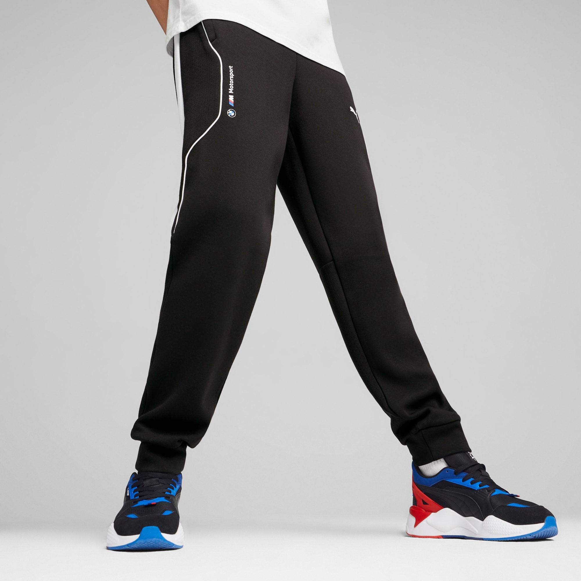 Track Pants with Piping - Dark blue/color-block - Ladies