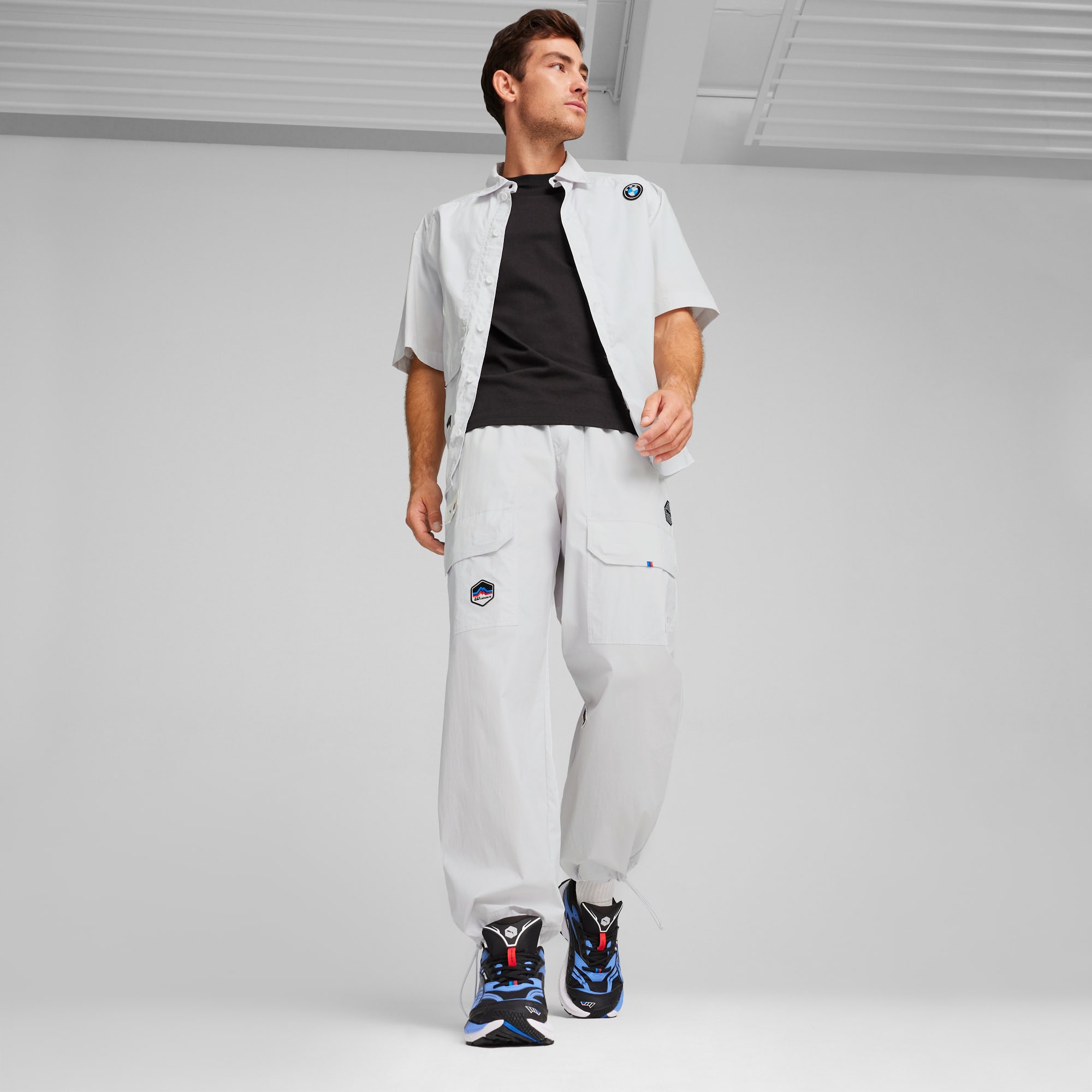 PUMA BMW M Motorsport Summer Crew Cargo Pants Men s Silver Mist