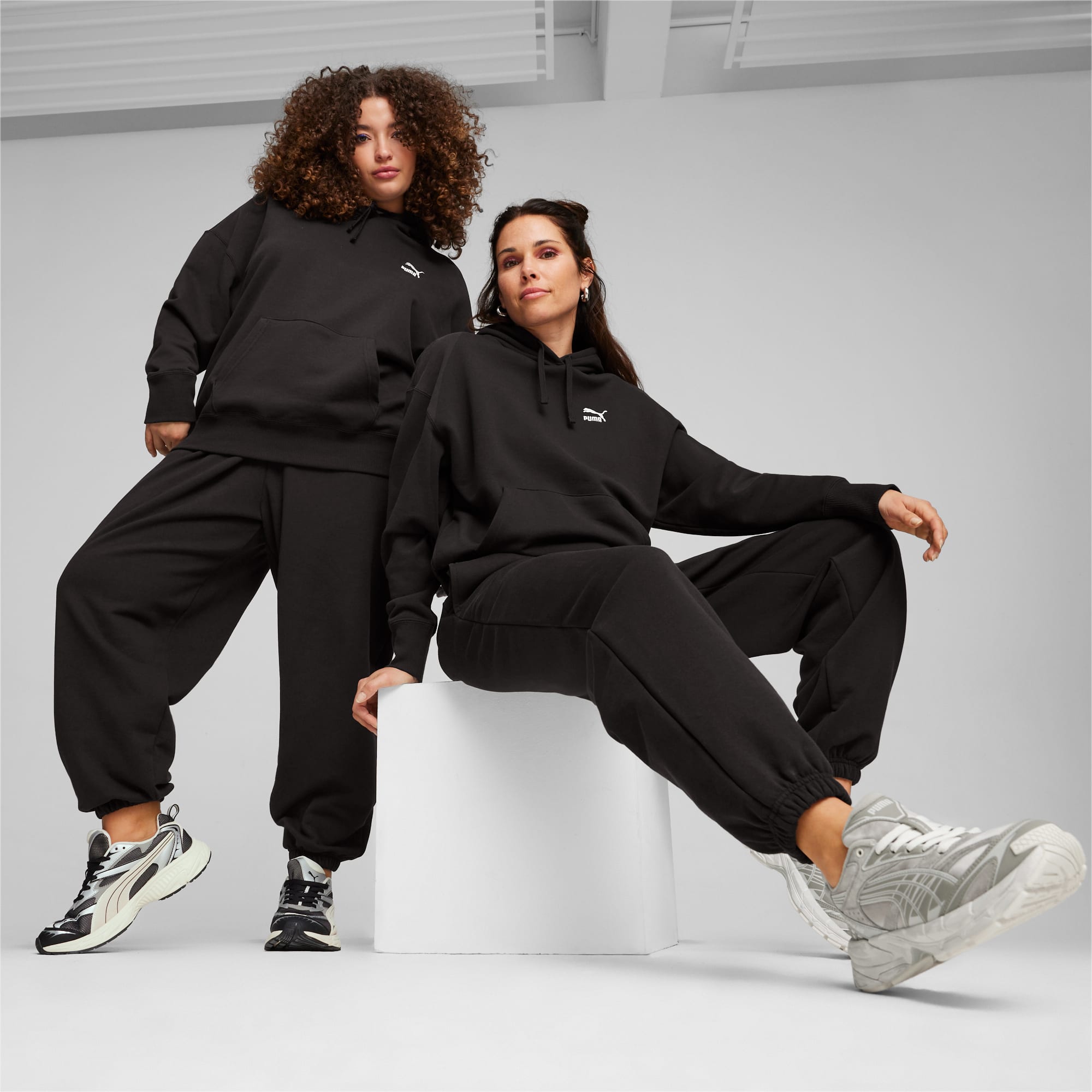 Puma black hoodie womens deals