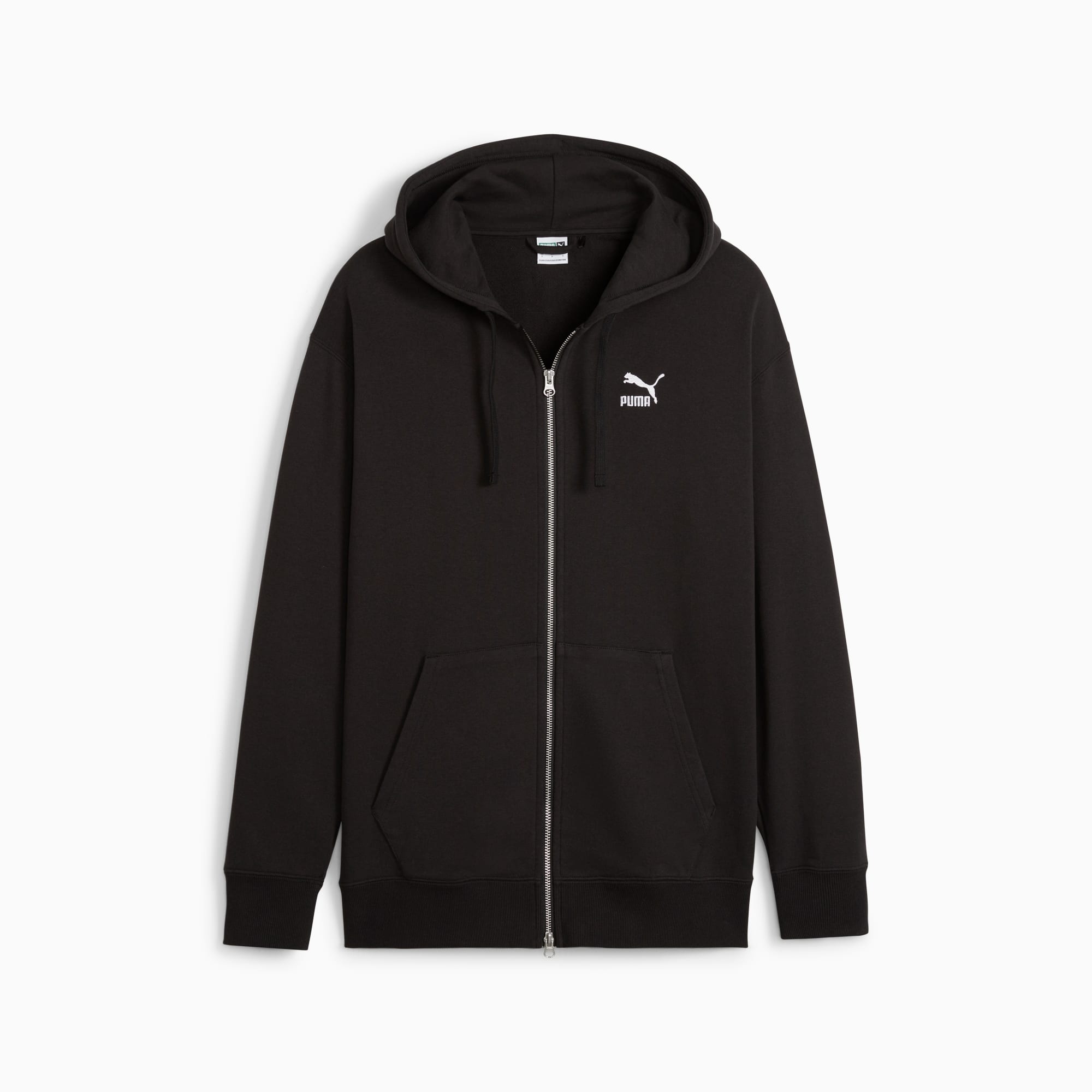 Black puma zip up hoodie sale
